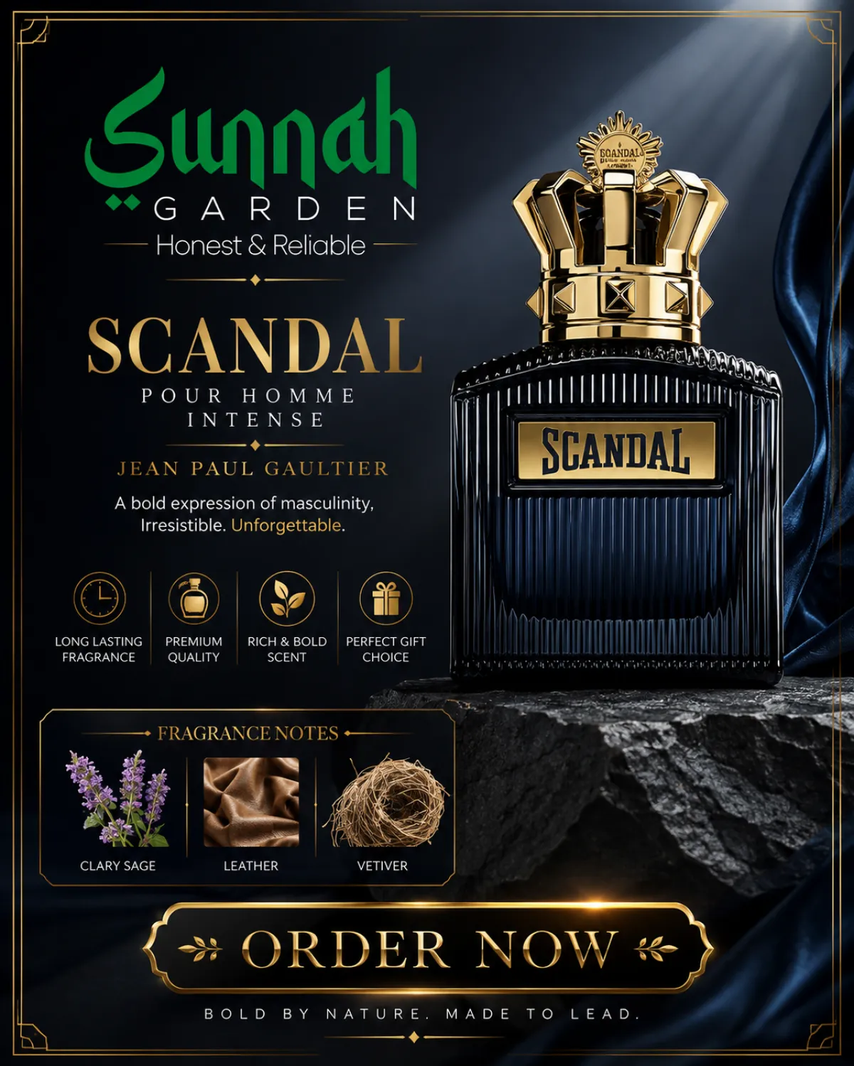 Scandal Pour Homme Intense Jean Paul Gaultier for men 100ml - Image 1