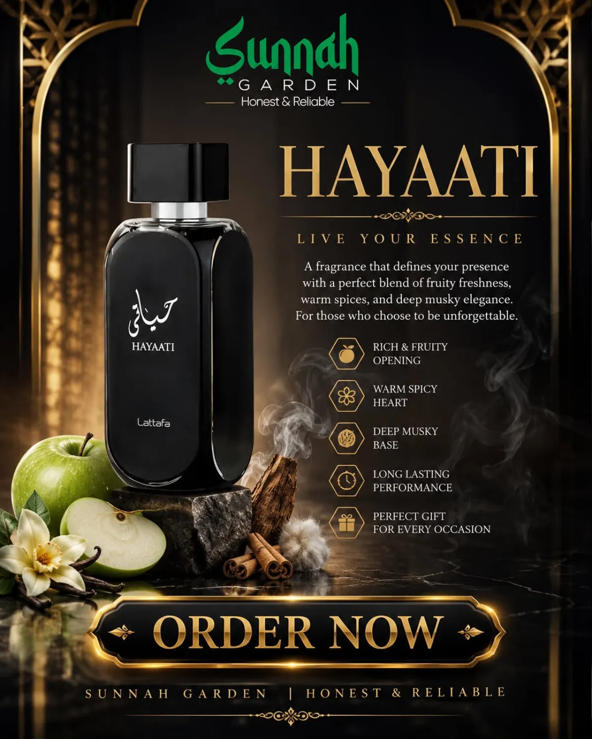 Hayaati Lattafa Perfumes for women and men 100ml - Image 1