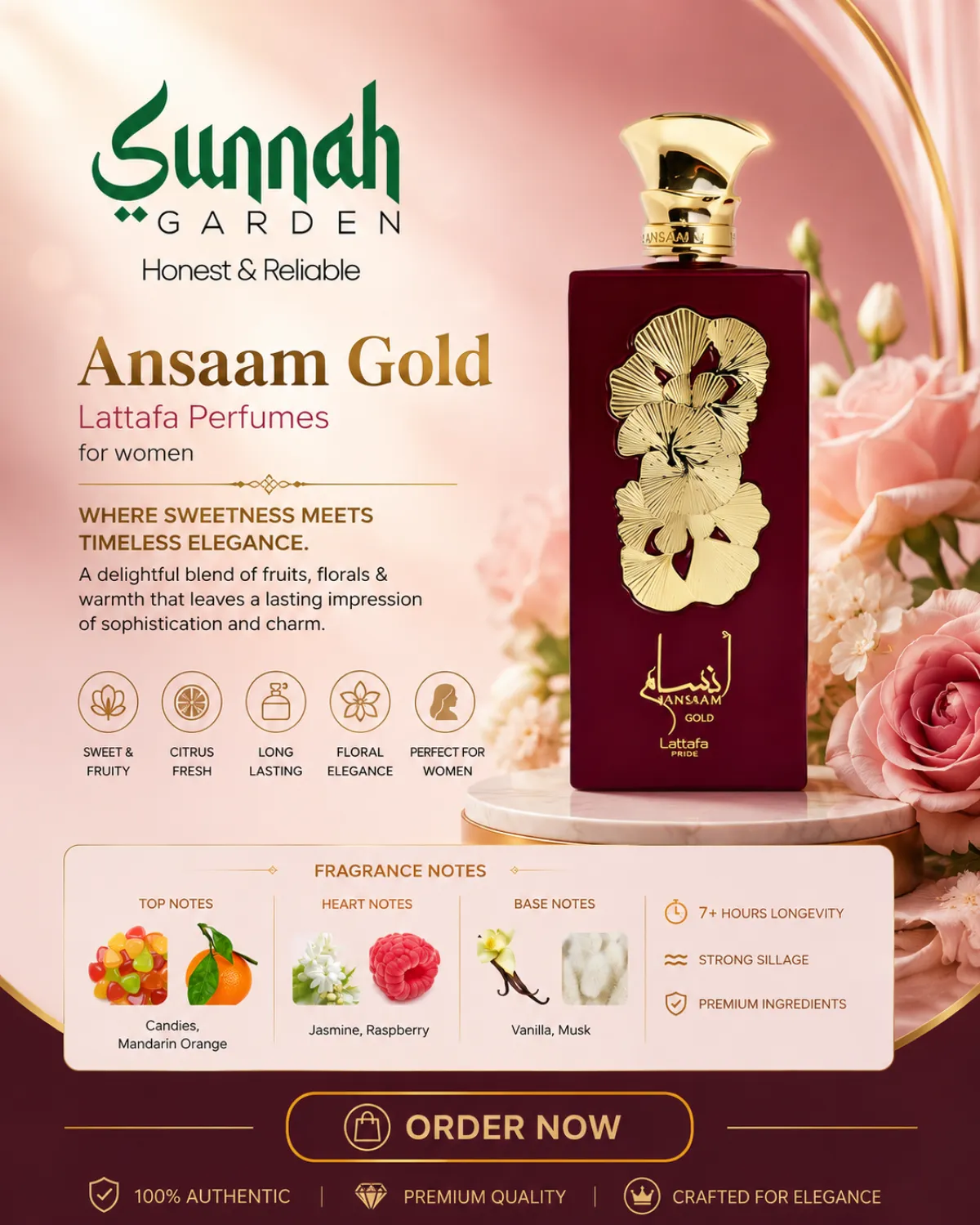 Ansaam Gold Lattafa Perfumes for women - Image 1