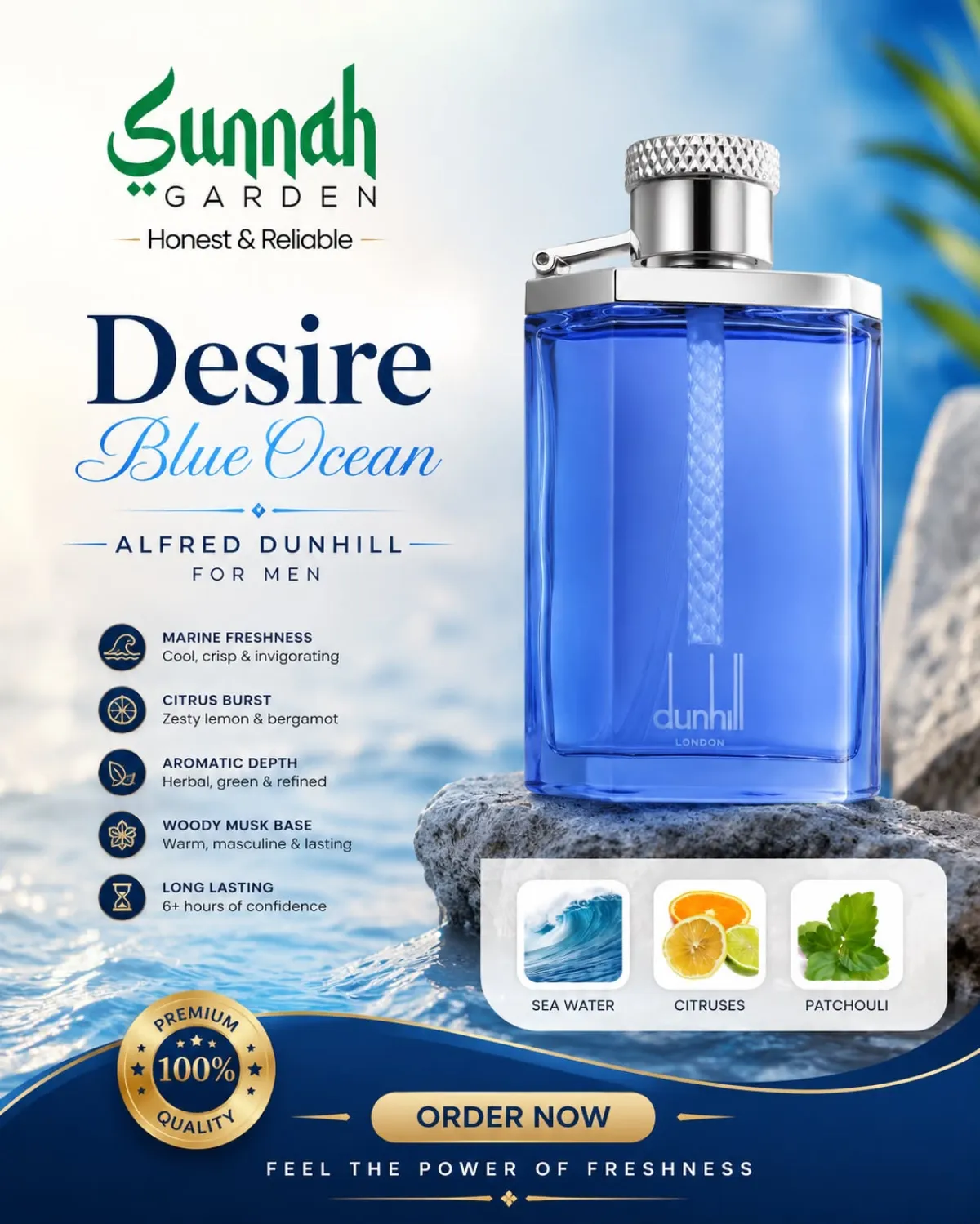 Dunhill Desire Blue EDT for Men 100ml - Image 1