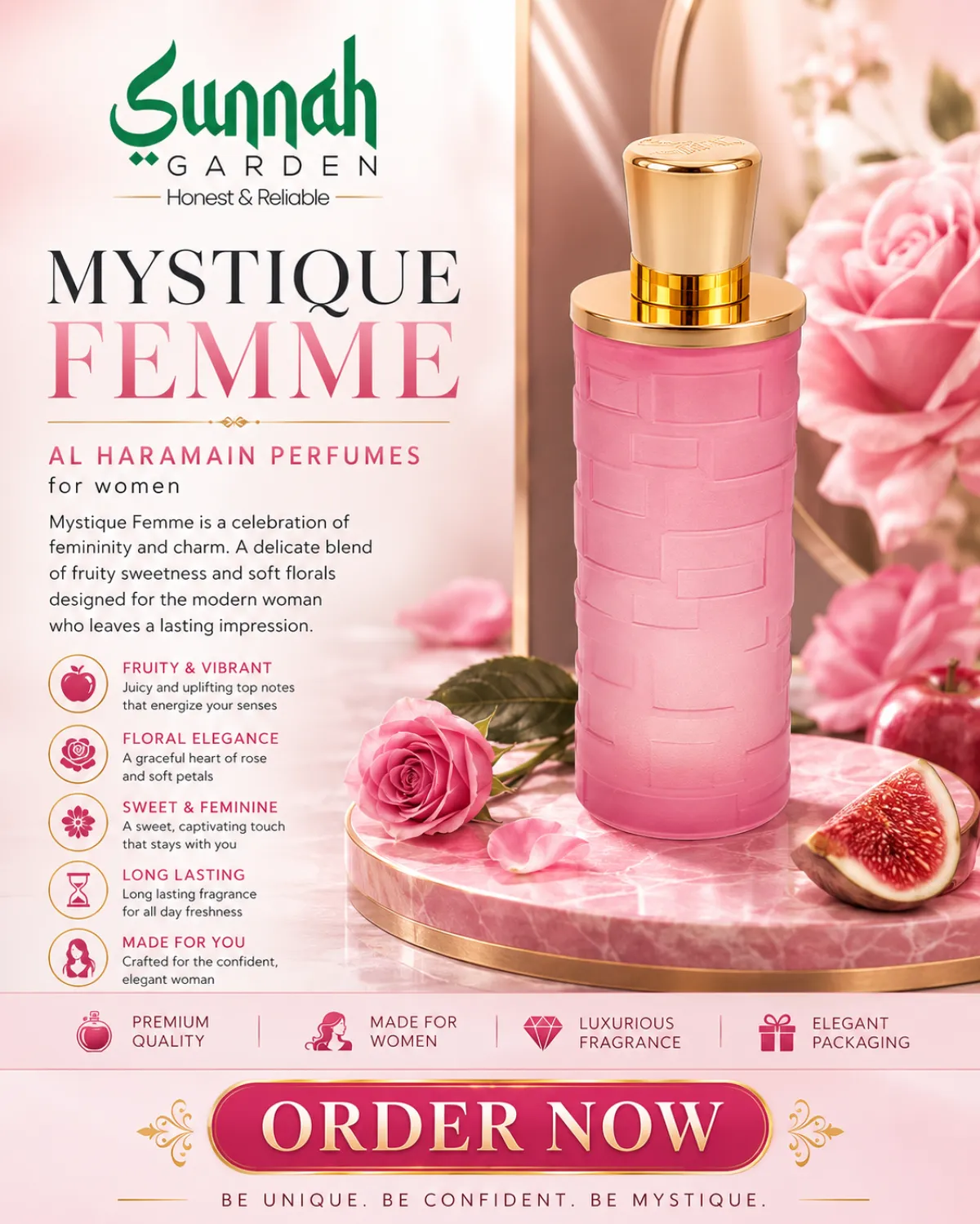 AL HARAMAIN MYSTIQUE FEMME SPRAY 100ML - Image 1