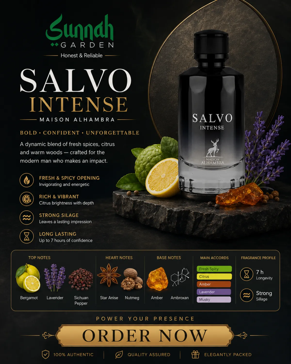 Salvo Intense Maison Alhambra for men 100ml - Image 1