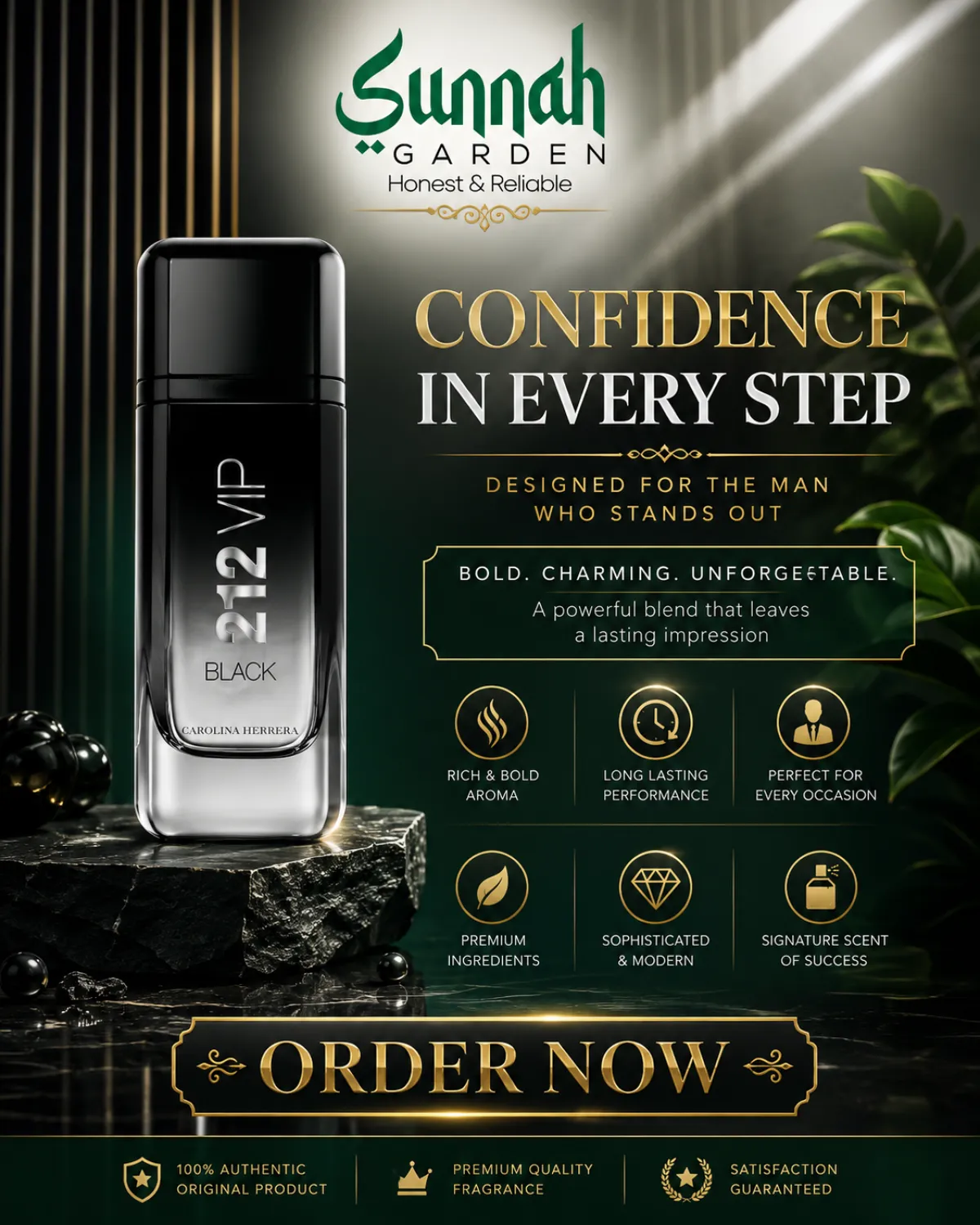 212 VIP Black Carolina Herrera for men 1000ml - Image 1