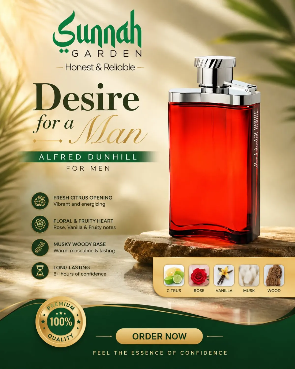Dunhill Desire Red EDT for Men 100ml - Image 1