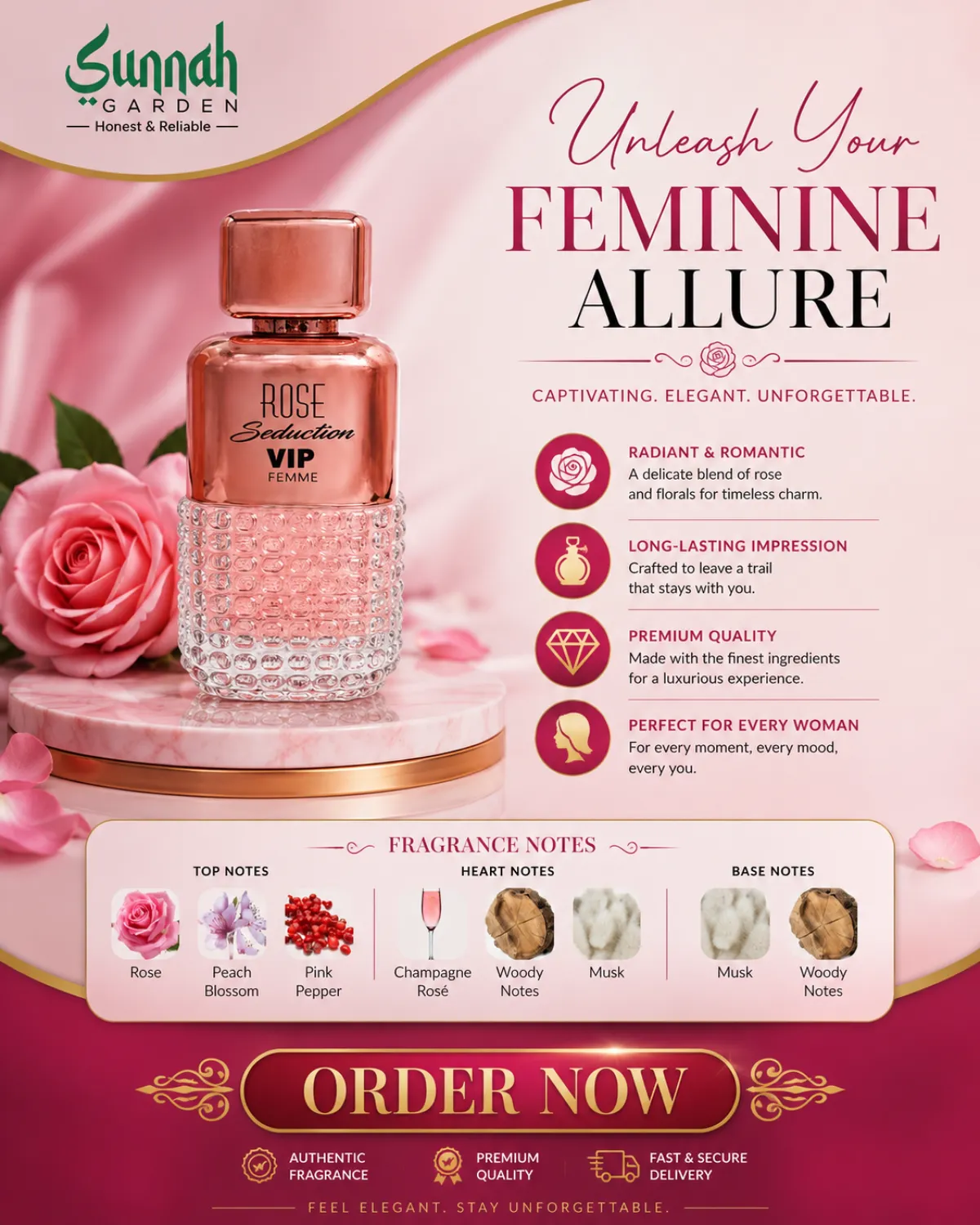 Rose Seduction Vip Pour Femme Maison Alhambra for women 100ml - Image 1