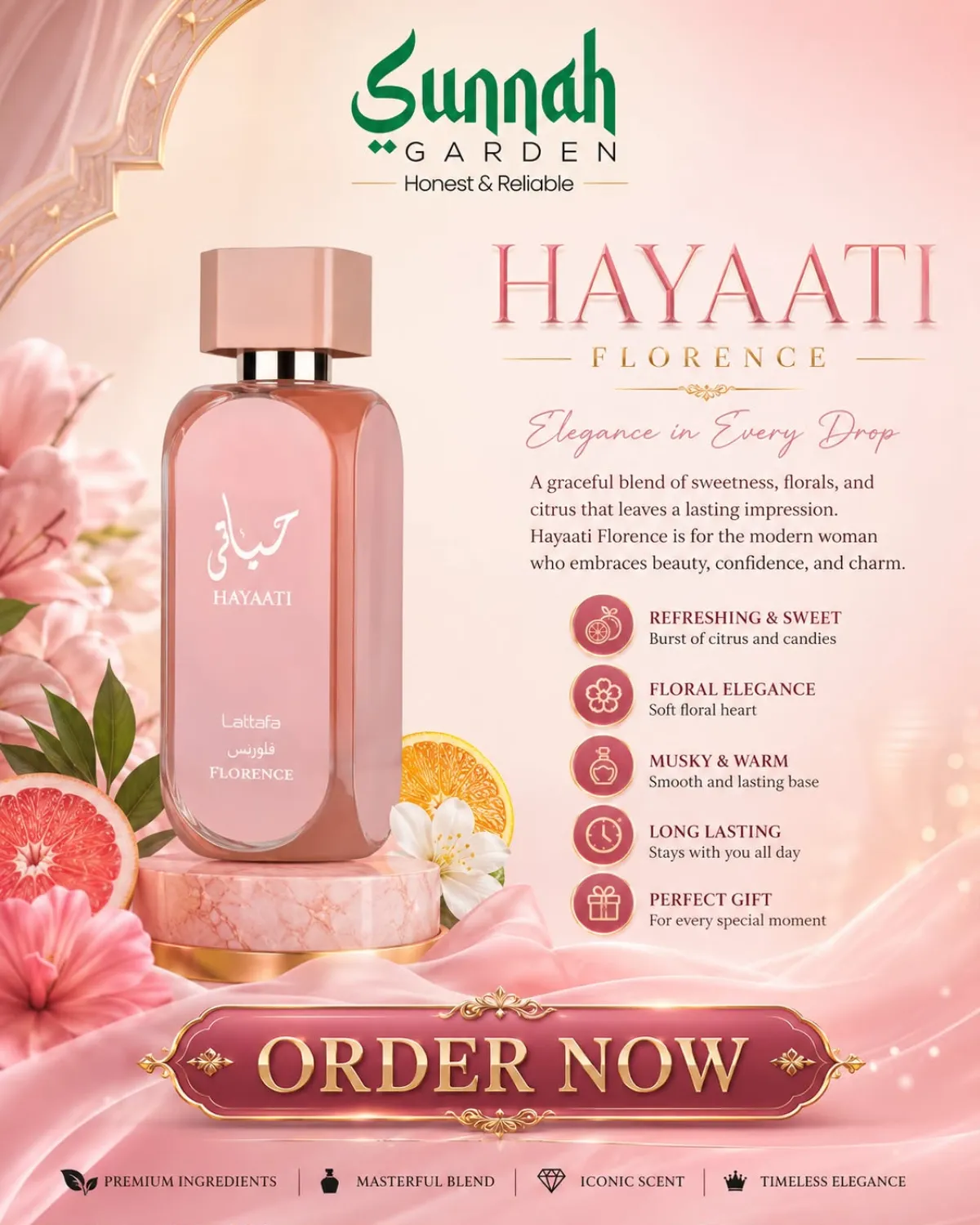 Hayaati Florence Lattafa Perfumes for women 100ml - Image 1