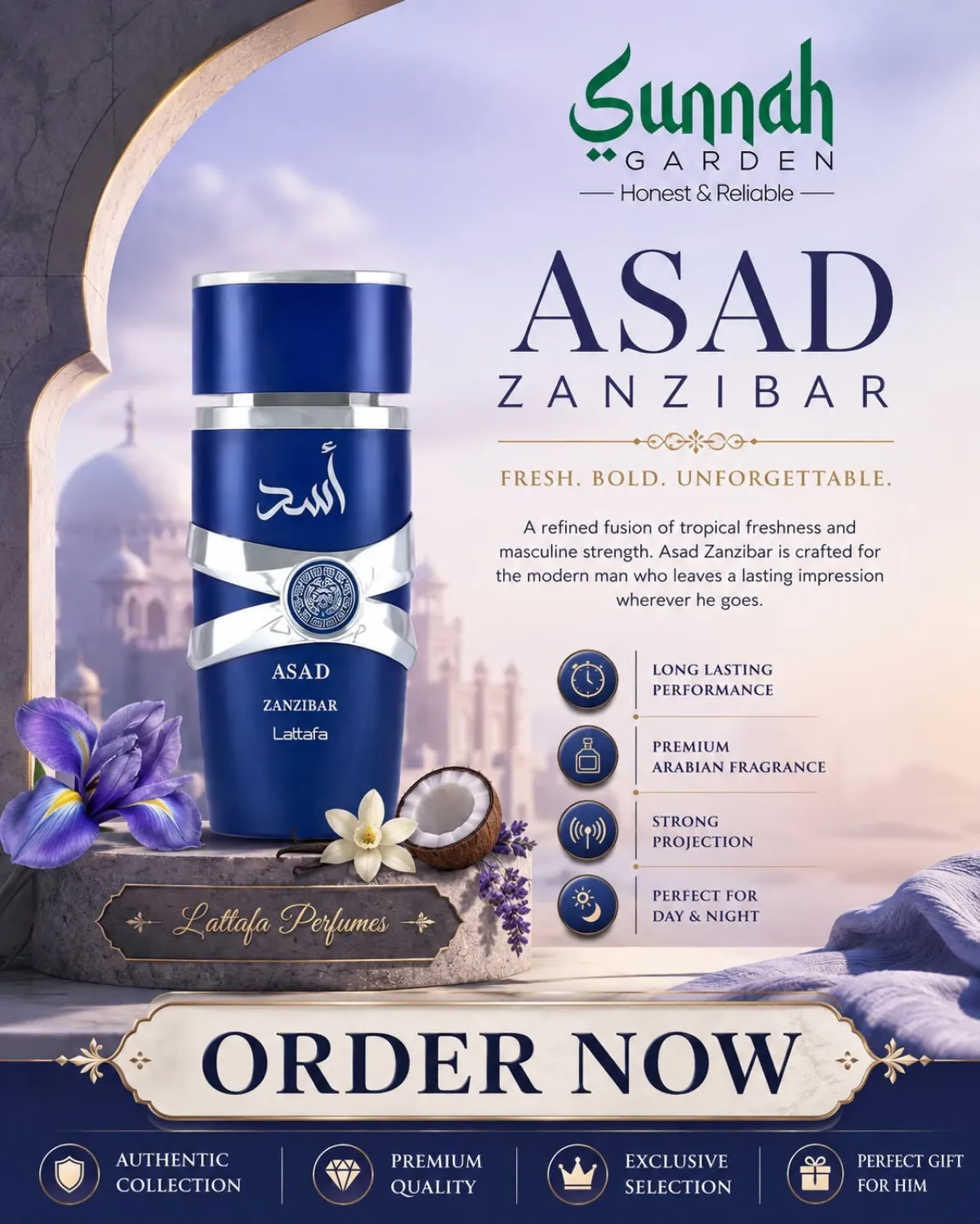 Lattafa Asad Zanzibar EDP for Men - Image 1