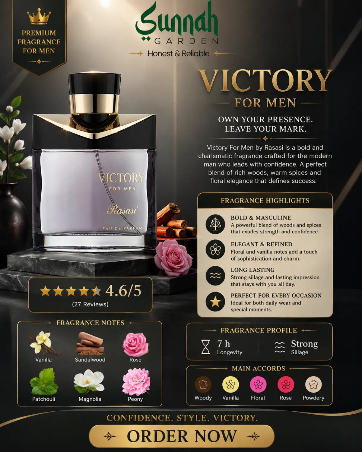 Victory For Men Rasasi for men 100ml - Image 1