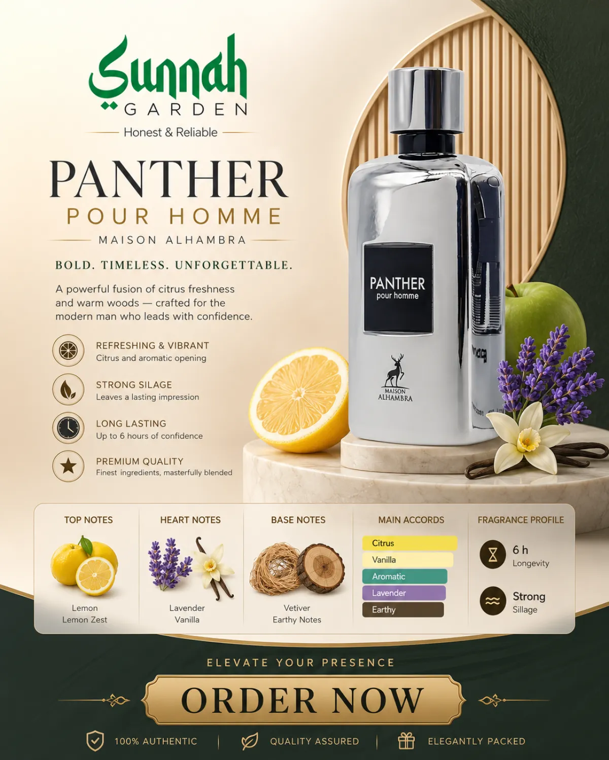 Panther Pour Homme Maison Alhambra for men 100ml - Image 1