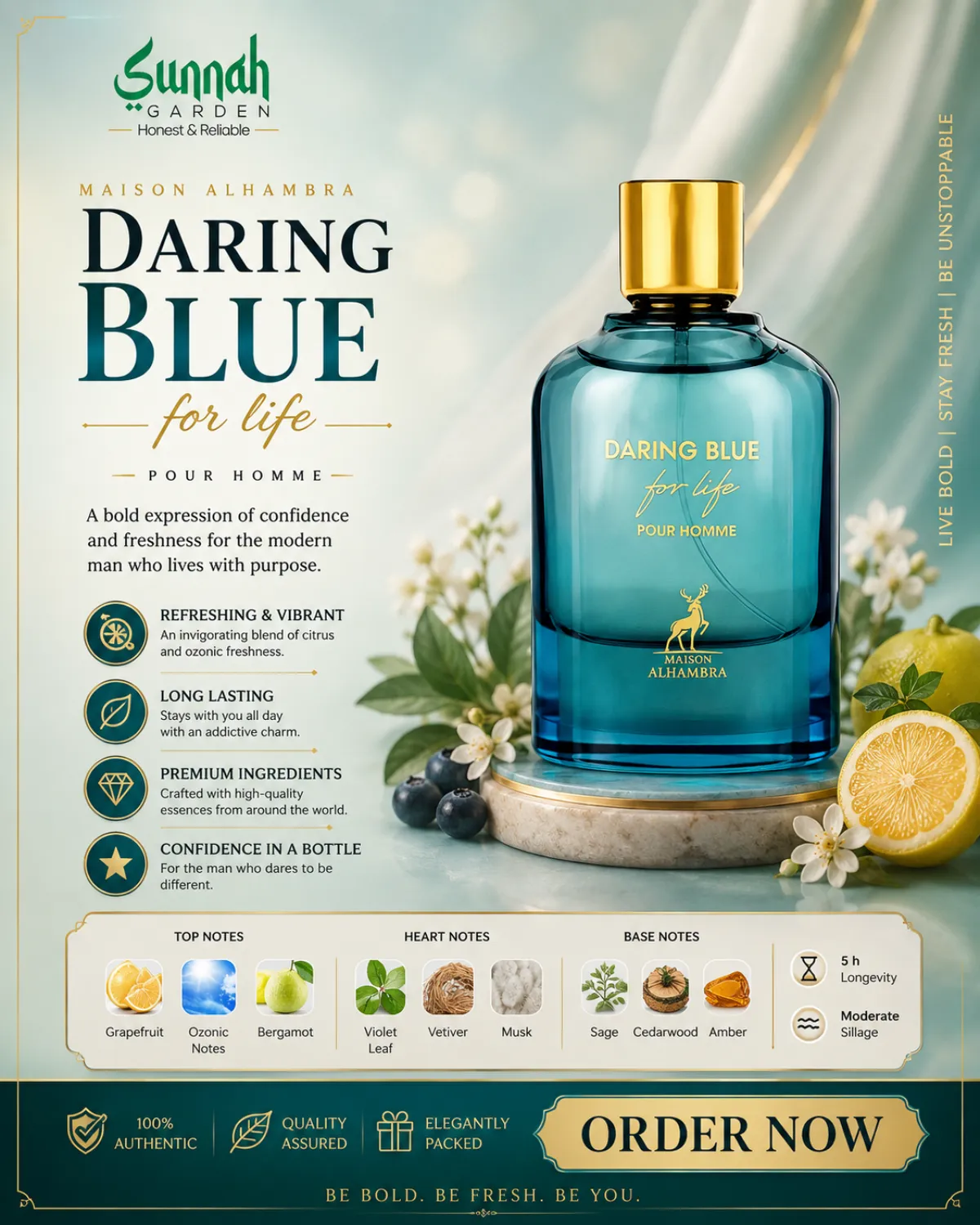 Daring Blue For Life Maison Alhambra for men 100ml - Image 1