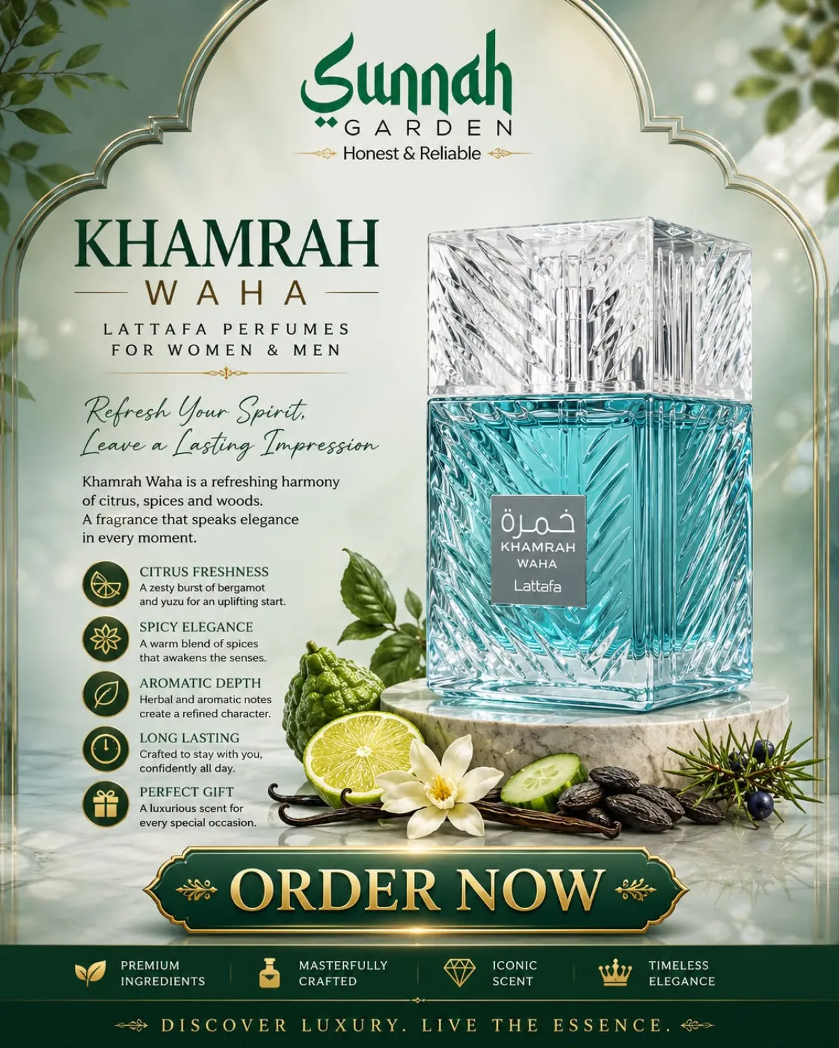 Khamrah Waha Lattafa Perfumes for women and men 100ml - Image 1
