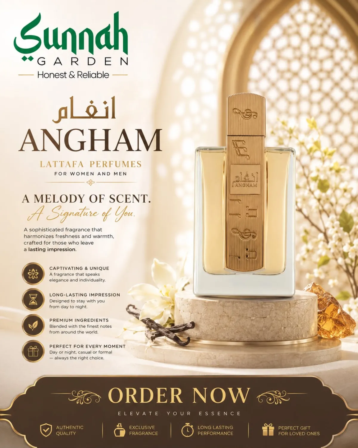 Angham Lattafa Perfumes for women and men 100ml - Image 1