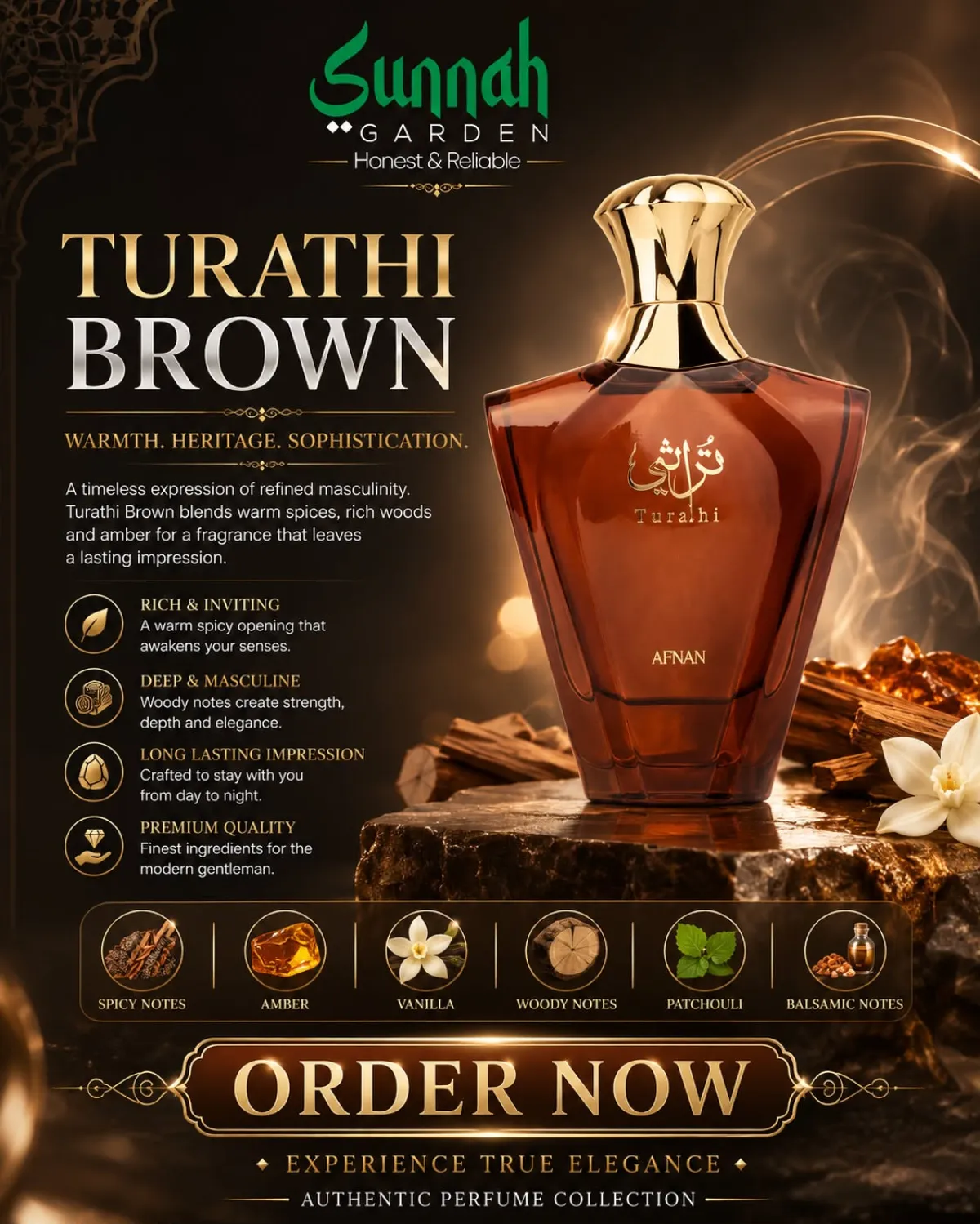 Turathi Brown Afnan for men 100ml - Image 1