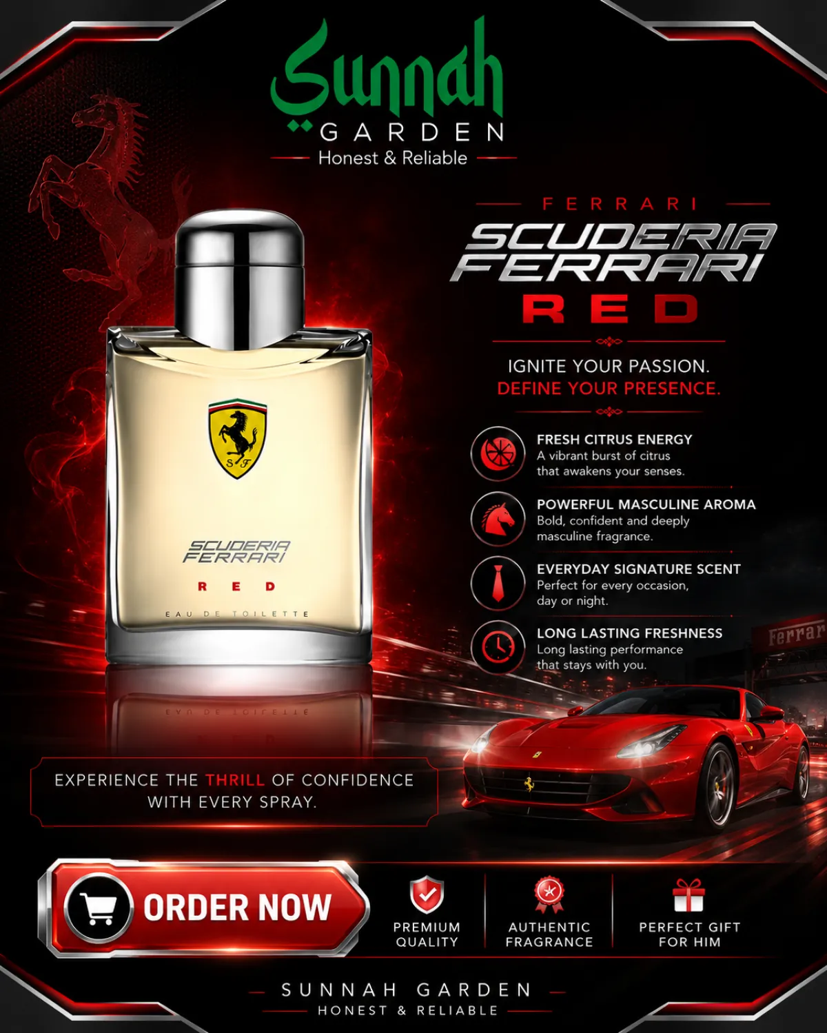 Ferrari Scuderia Red Eau De Toilette Spray 125ml - Image 1