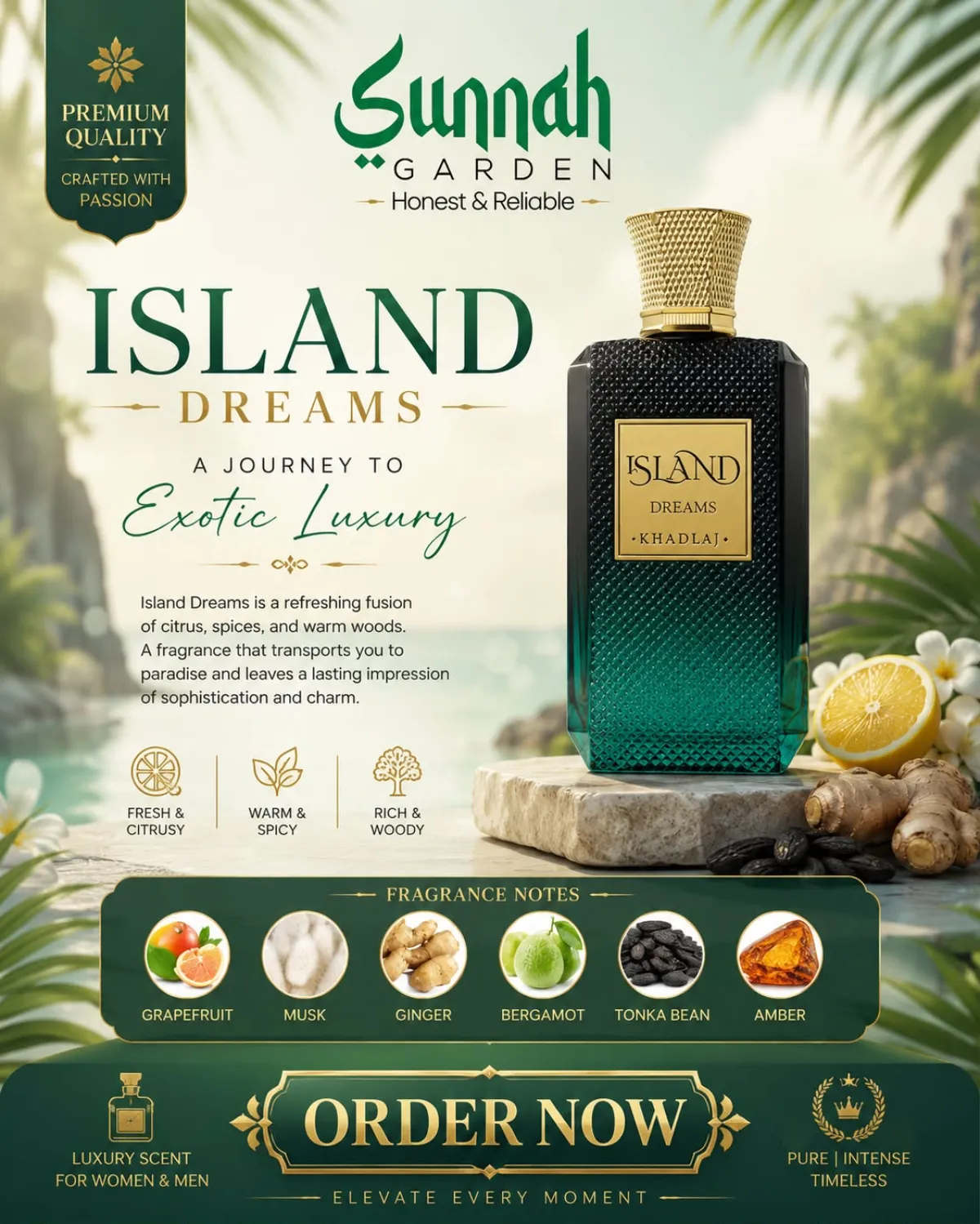 Island Dreams Khadlaj Perfumes for women and men 100ml - Image 1