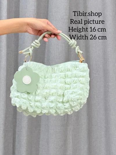 Beach Flowers nylon fabric bag_img_11