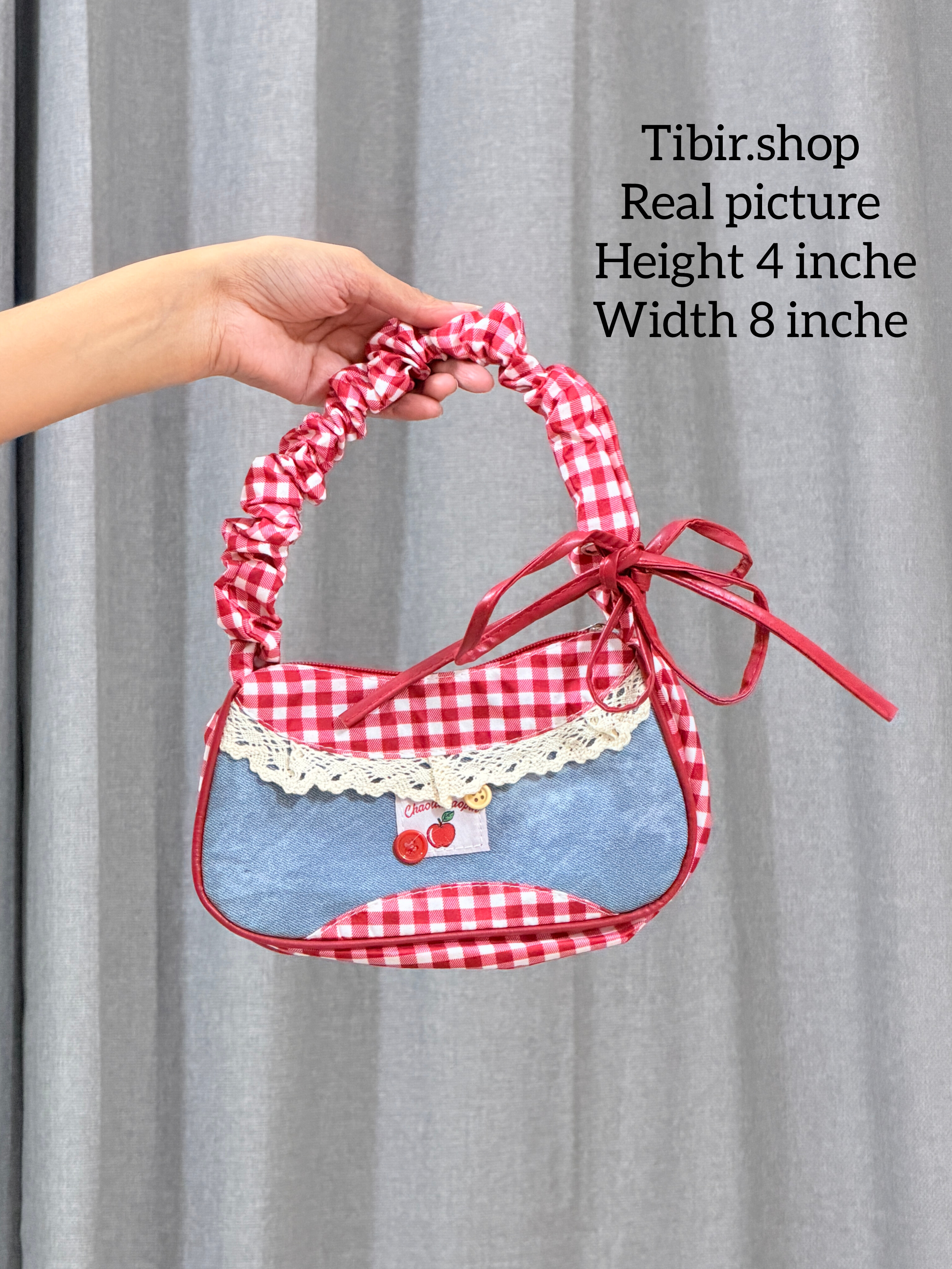 Denim red pookie bag_img_7
