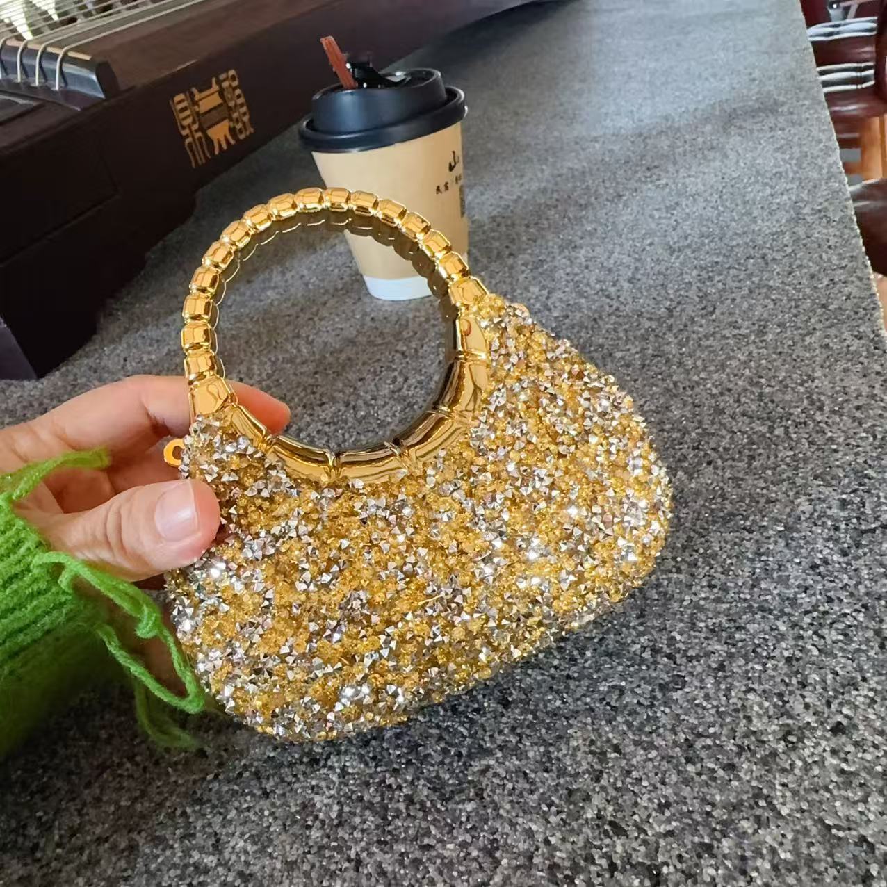 Moon stone clutch