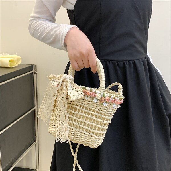 Flowers beach bag