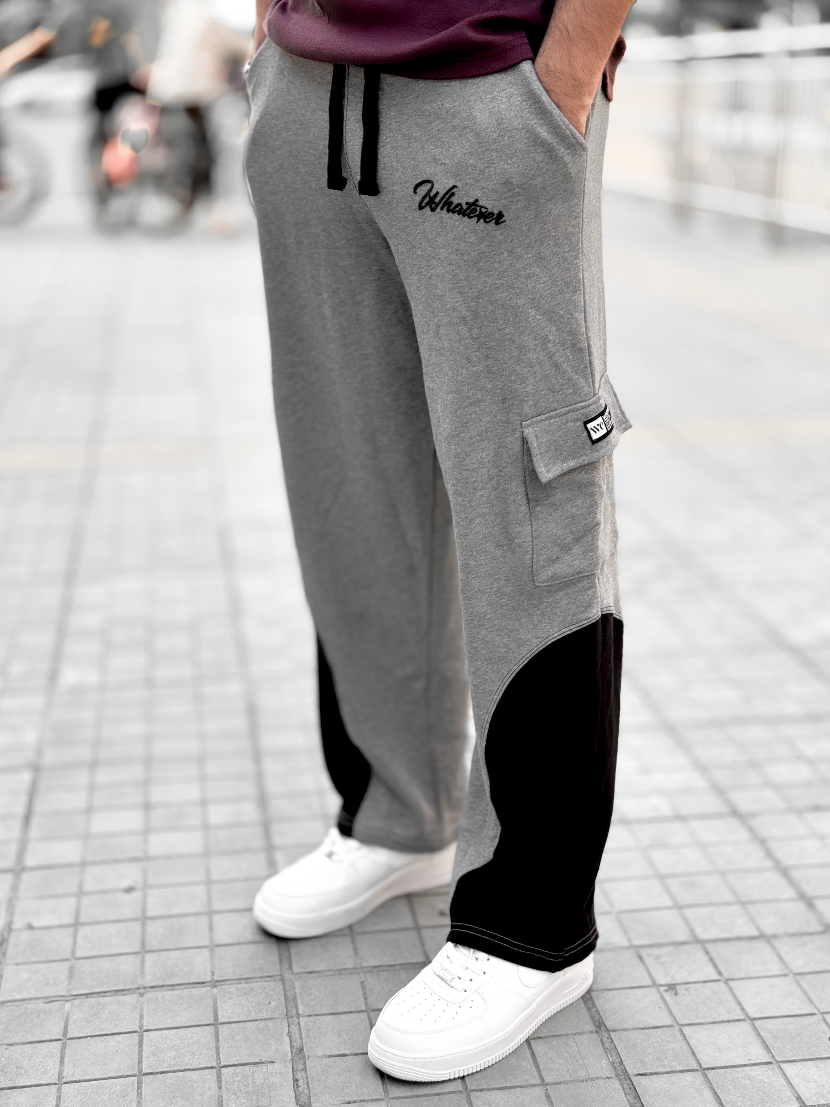6 Pocket Contrast Oversized Baggy (Ash)_img_2
