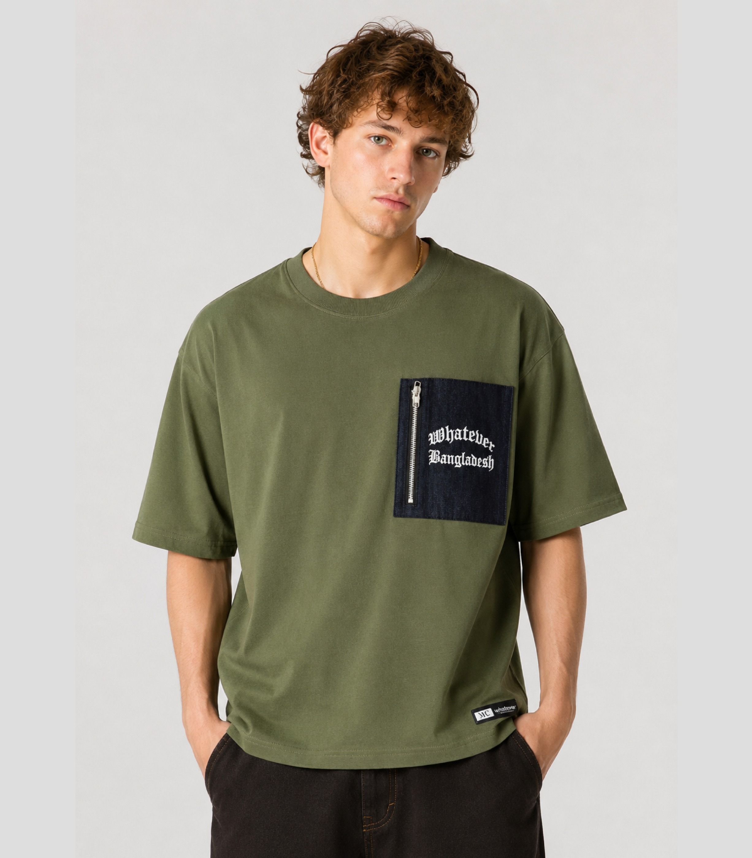 Denim Pocket Olive