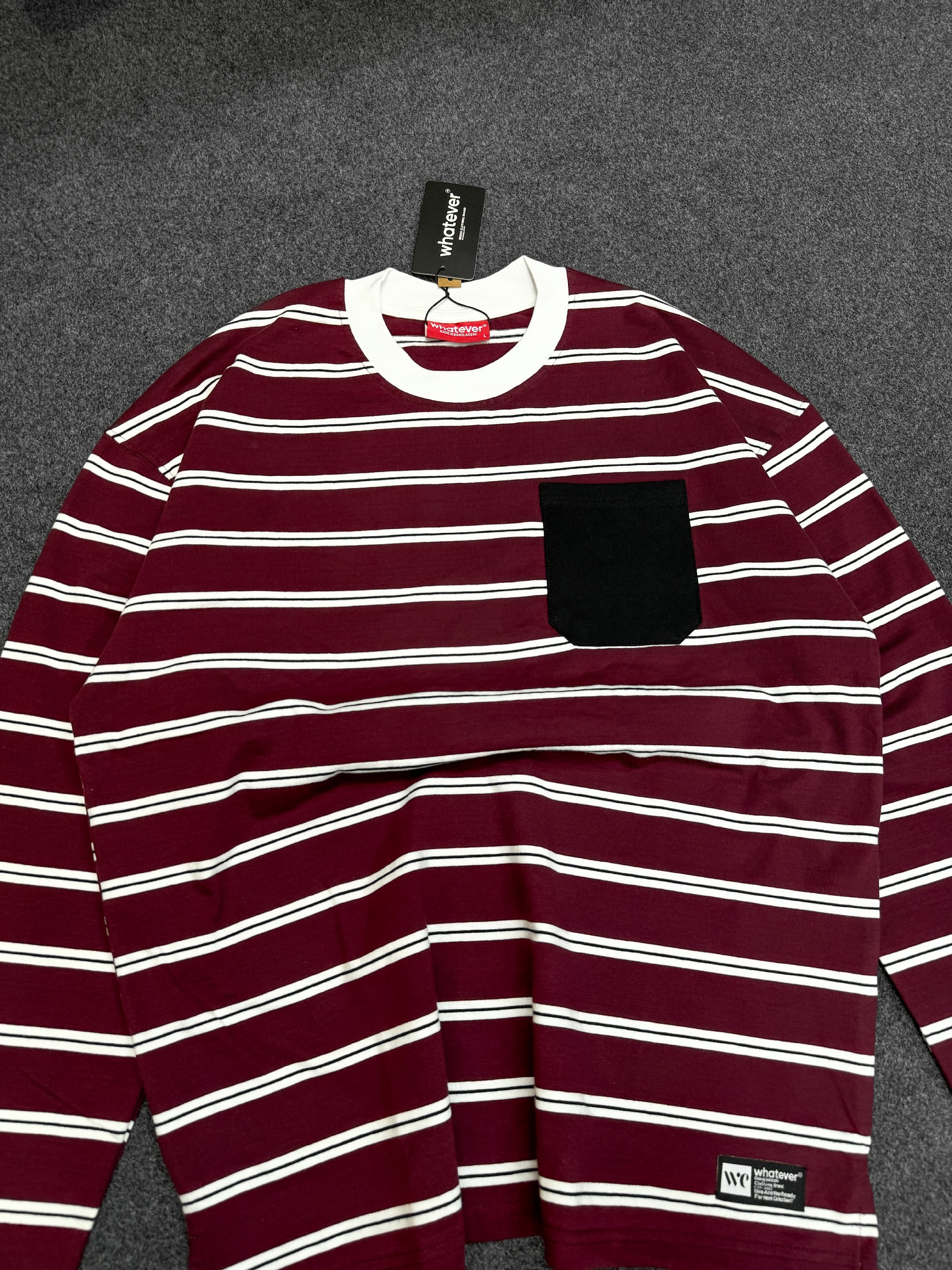 Stripe Full Sleeve T-Shirt (Red)_img_5