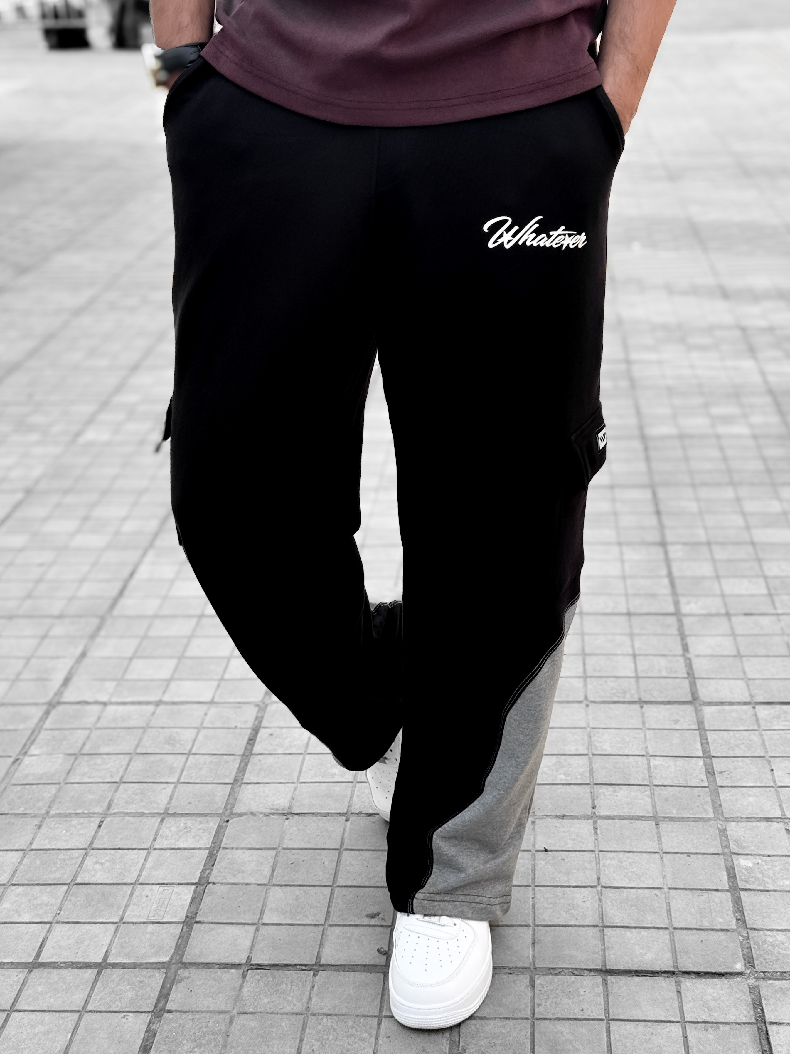 6 Pocket Contrast Oversized Baggy (Black)_img_3