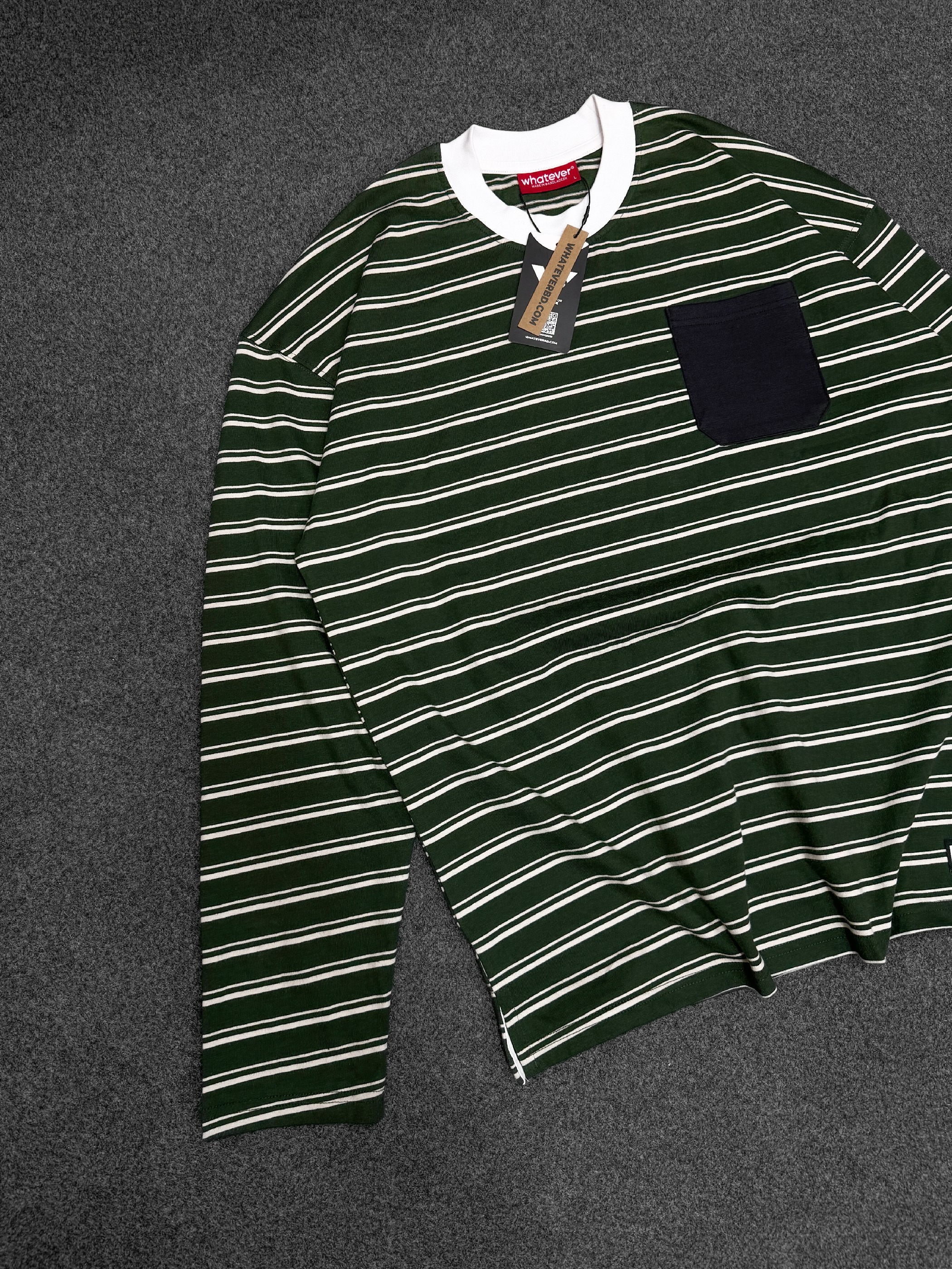 Stripe Full Sleeve T-Shirt (Green)_img_4