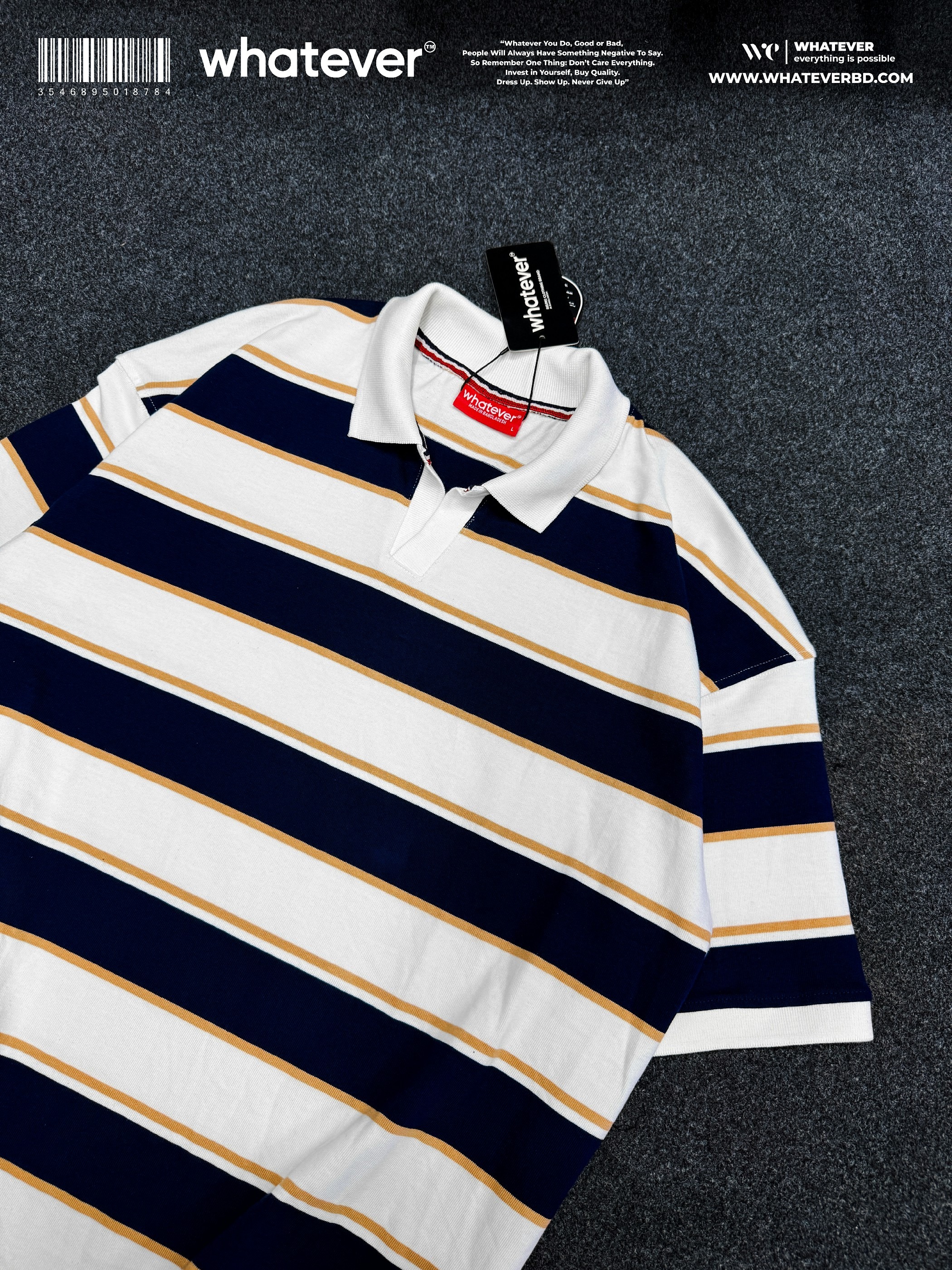 Stripe POLO (White Blue Mixed)_img_2