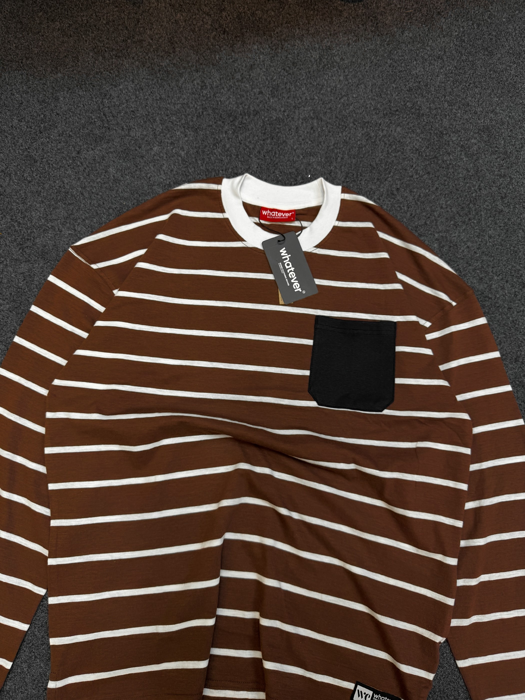 Stripe Full Sleeve T-Shirt (Coffee)_img_5