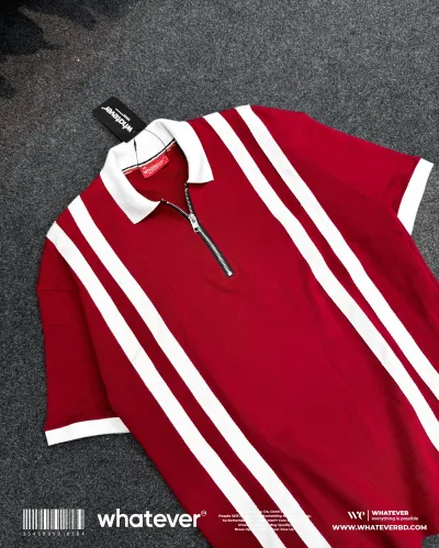 Zipper Polo (Maroon)_img_2