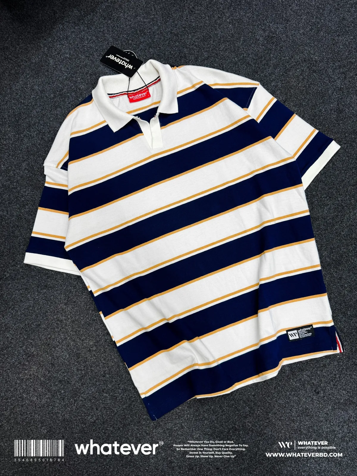 Stripe POLO (White Blue Mixed)