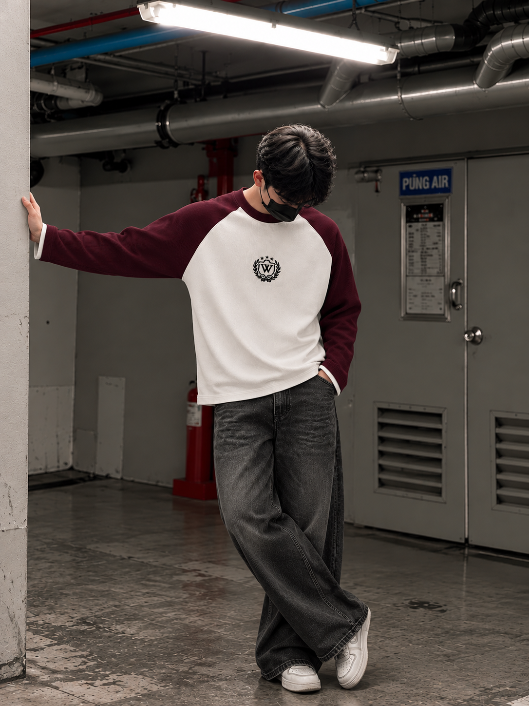 RAGLAN RIBBED (Marron White)_img_2