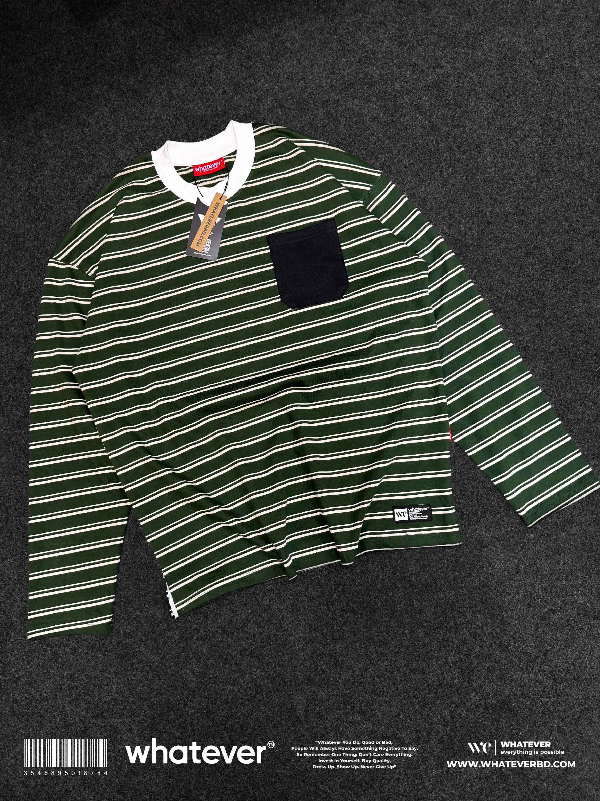 Stripe Full Sleeve T-Shirt (Green)_img_0