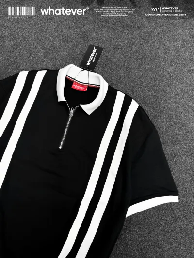 Zipper Polo (Black)_img_2