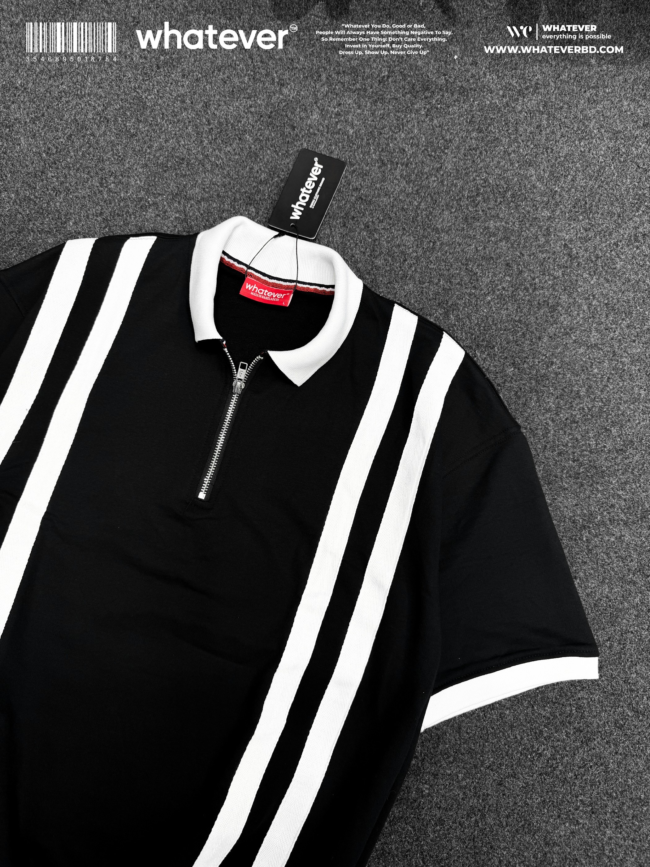 Zipper Polo (Black)_img_2