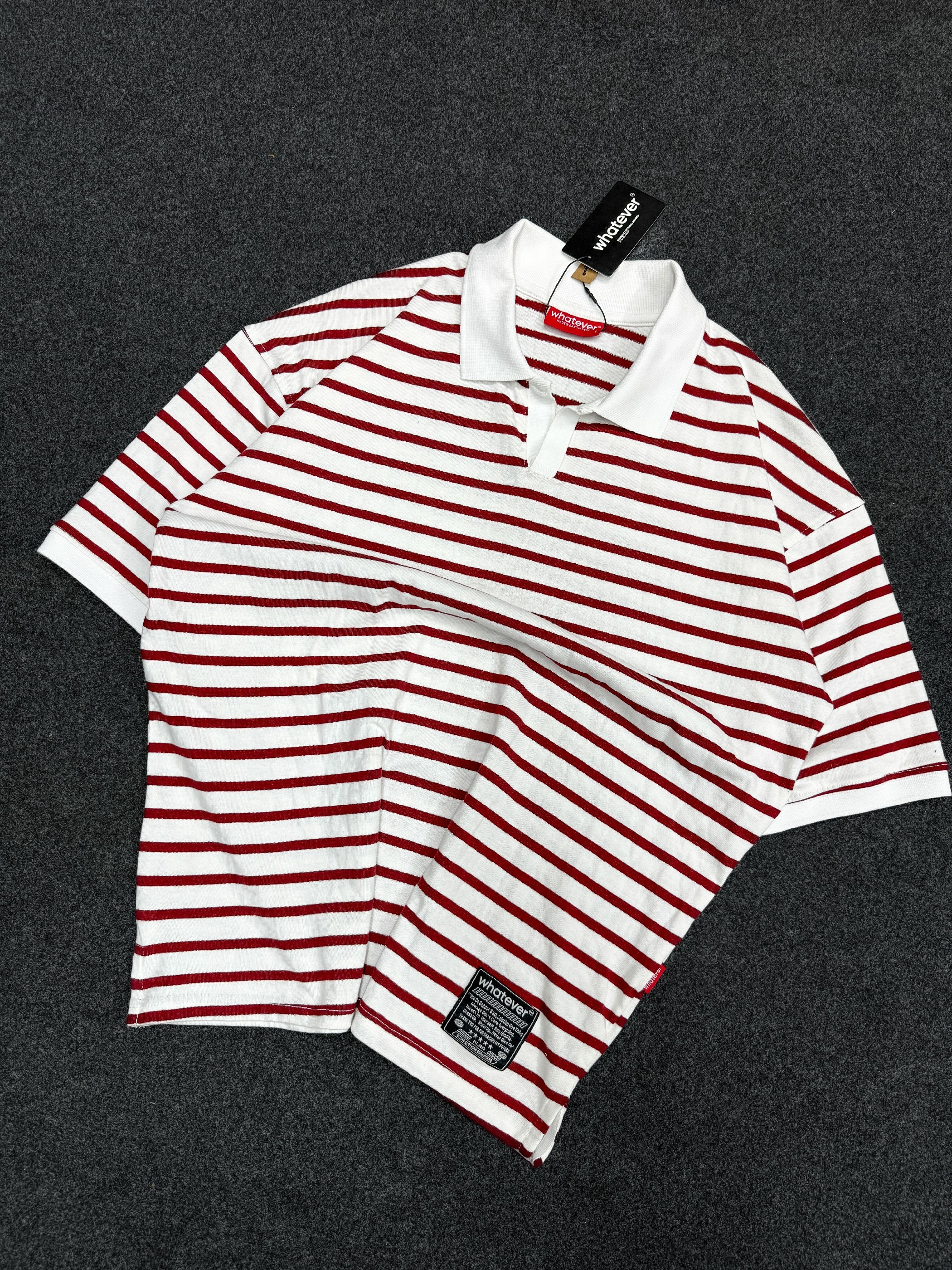 University Stripe Polo ( Red White )_img_3
