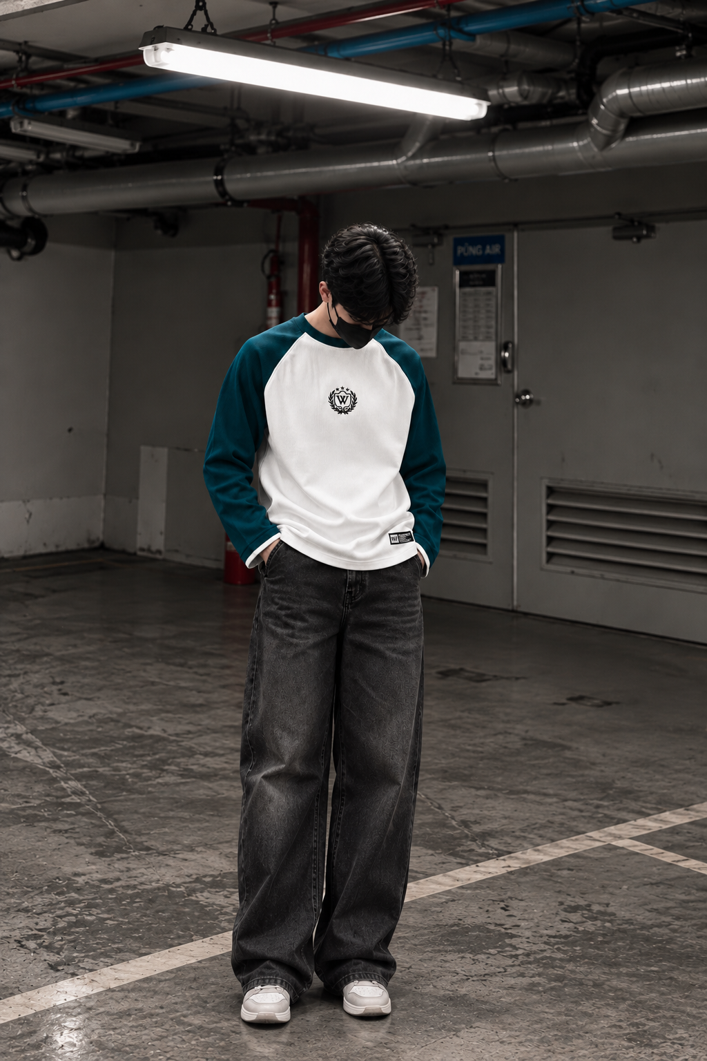 RAGLAN RIBBED (White Green)_img_1