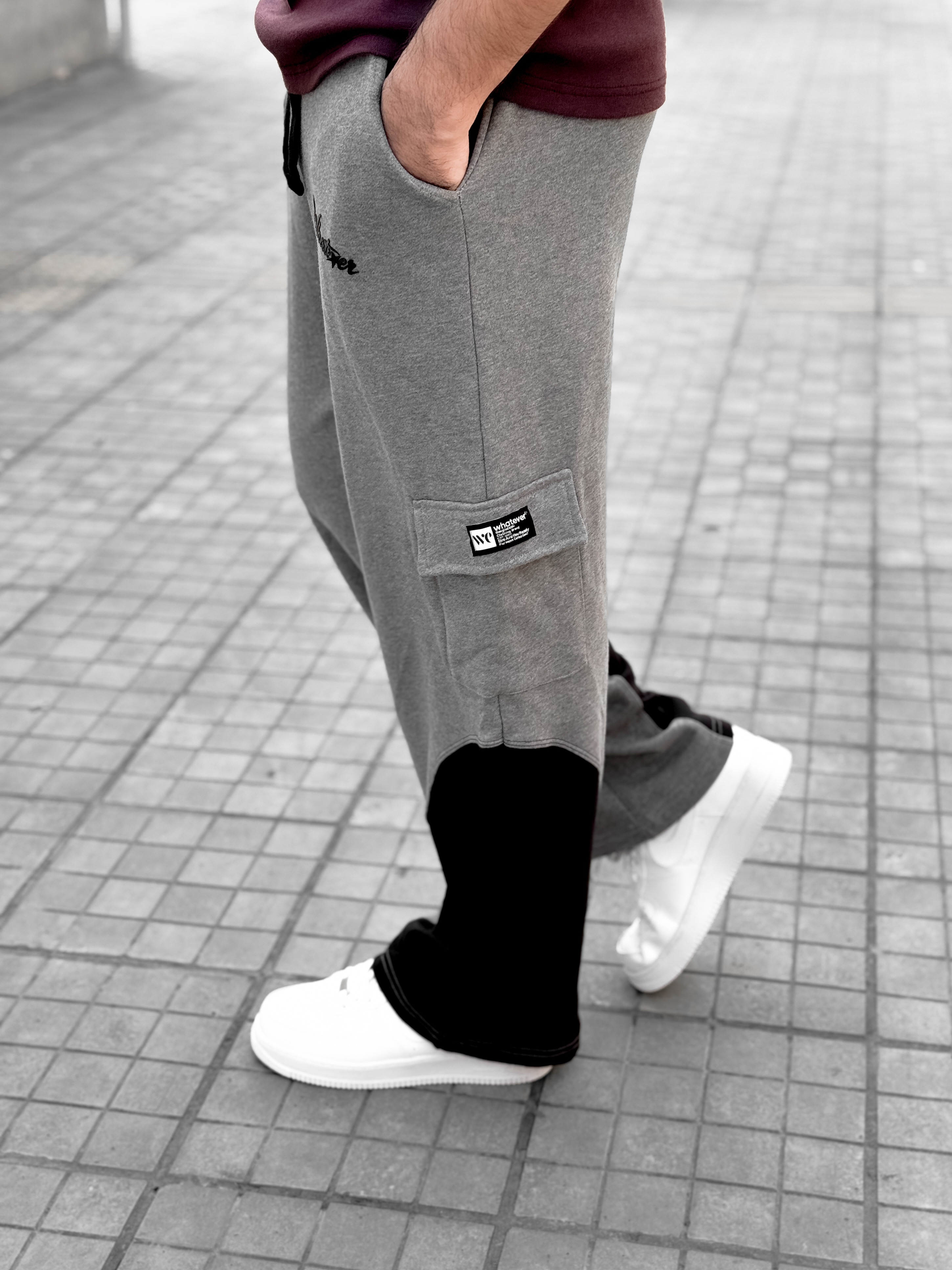 6 Pocket Contrast Oversized Baggy (Ash)_img_4