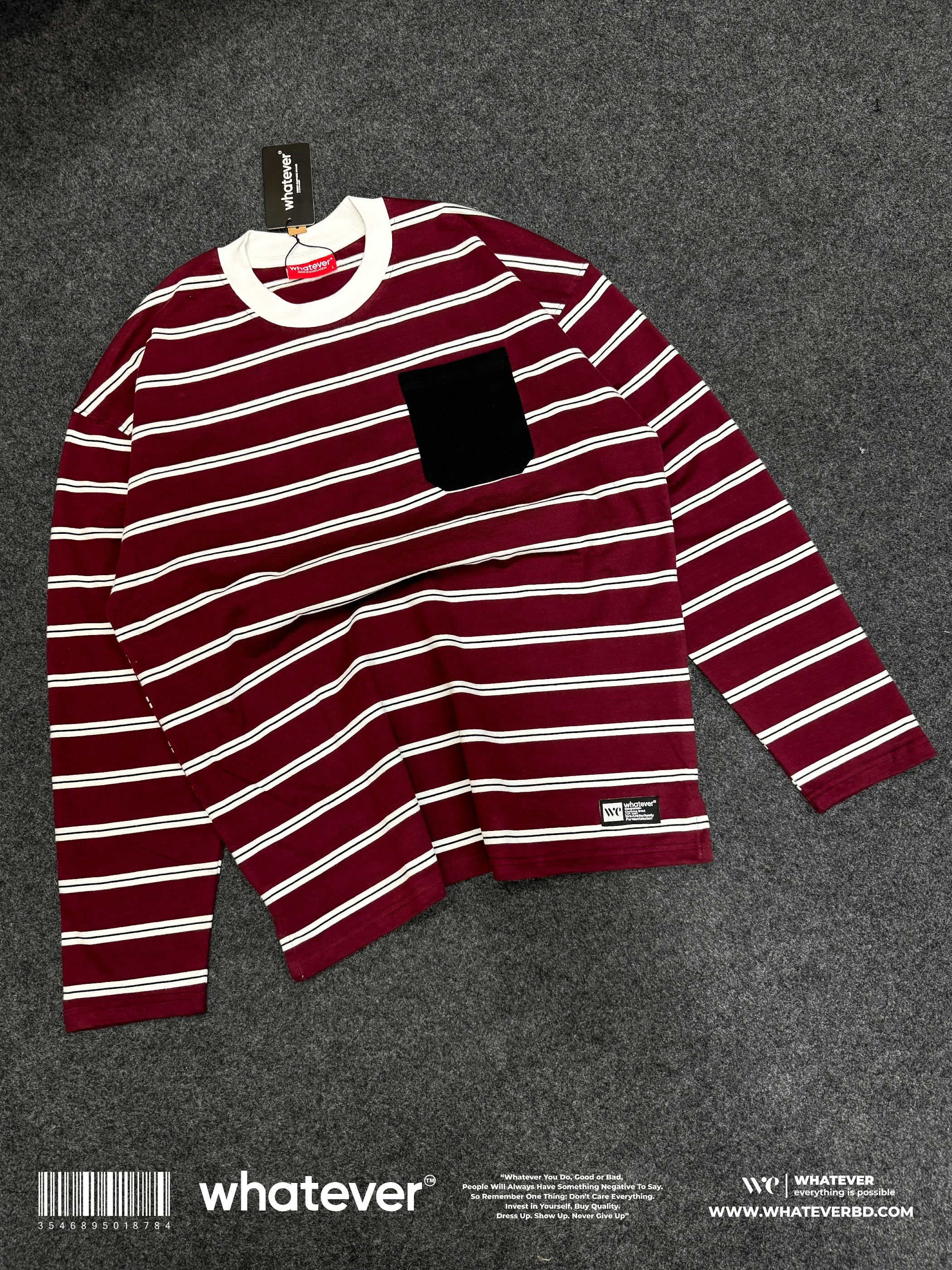 Stripe Full Sleeve T-Shirt (Red)_img_0