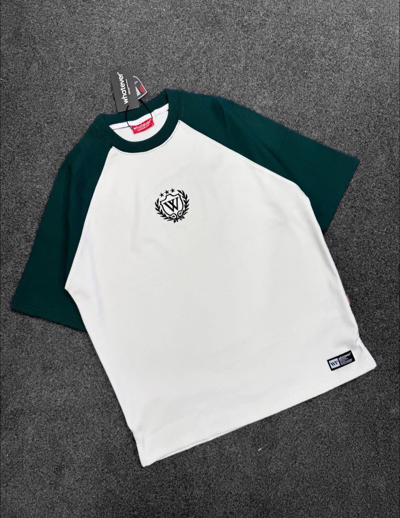 Raglan White Green