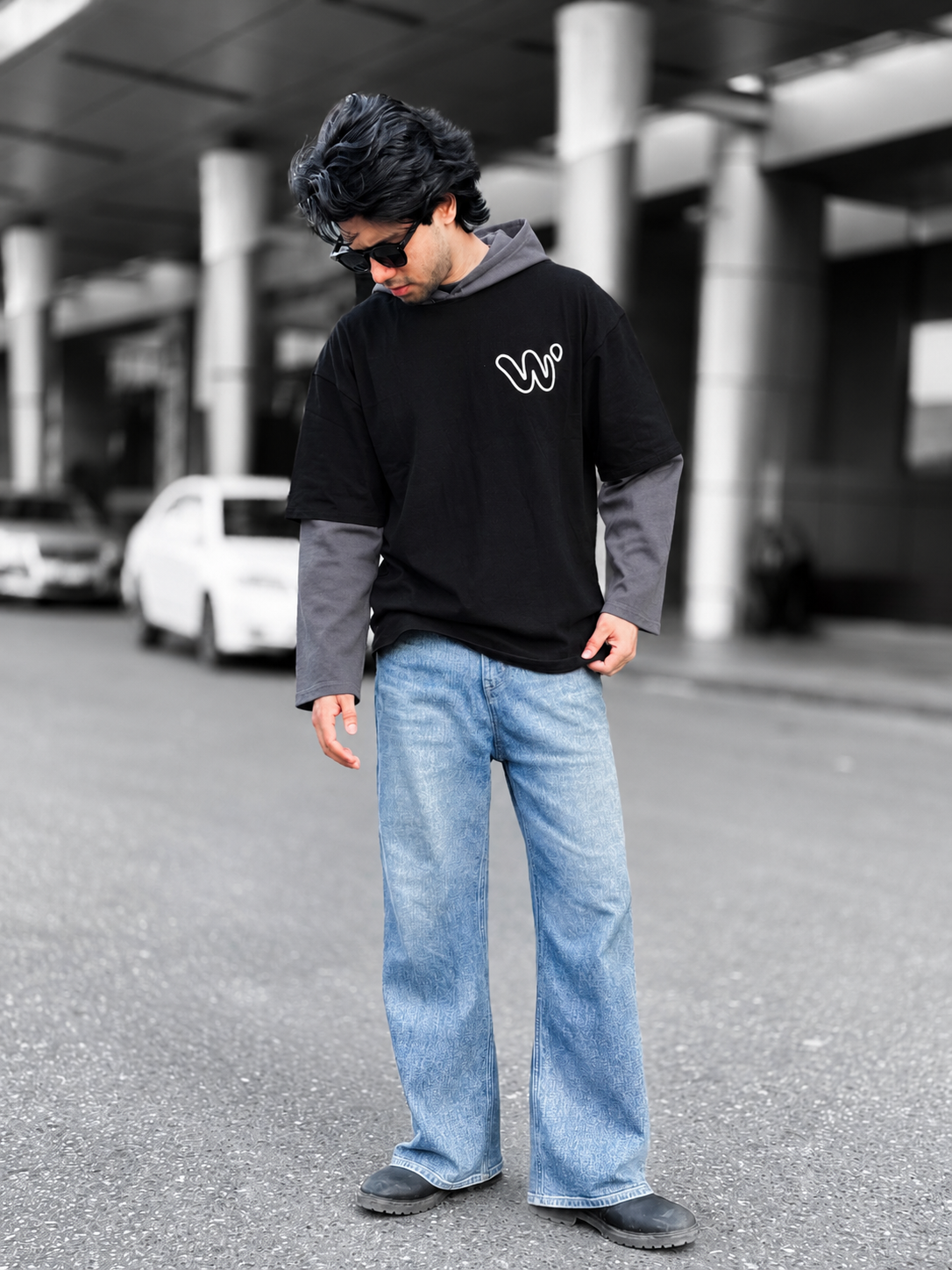 Doctor Sleeve Hoodie T-Shirt (BLACK)_img_3