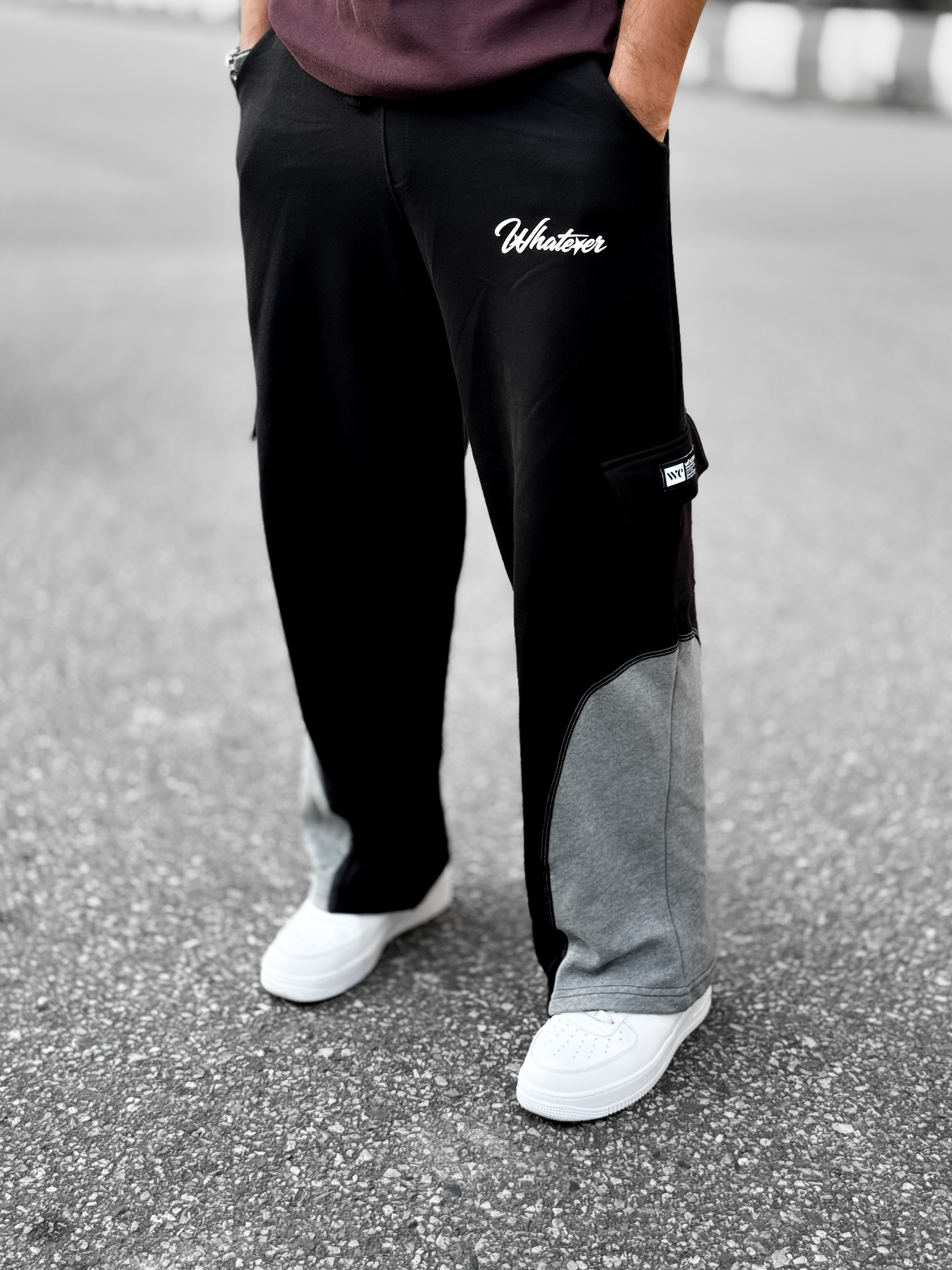 6 Pocket Contrast Oversized Baggy (Black)_img_5