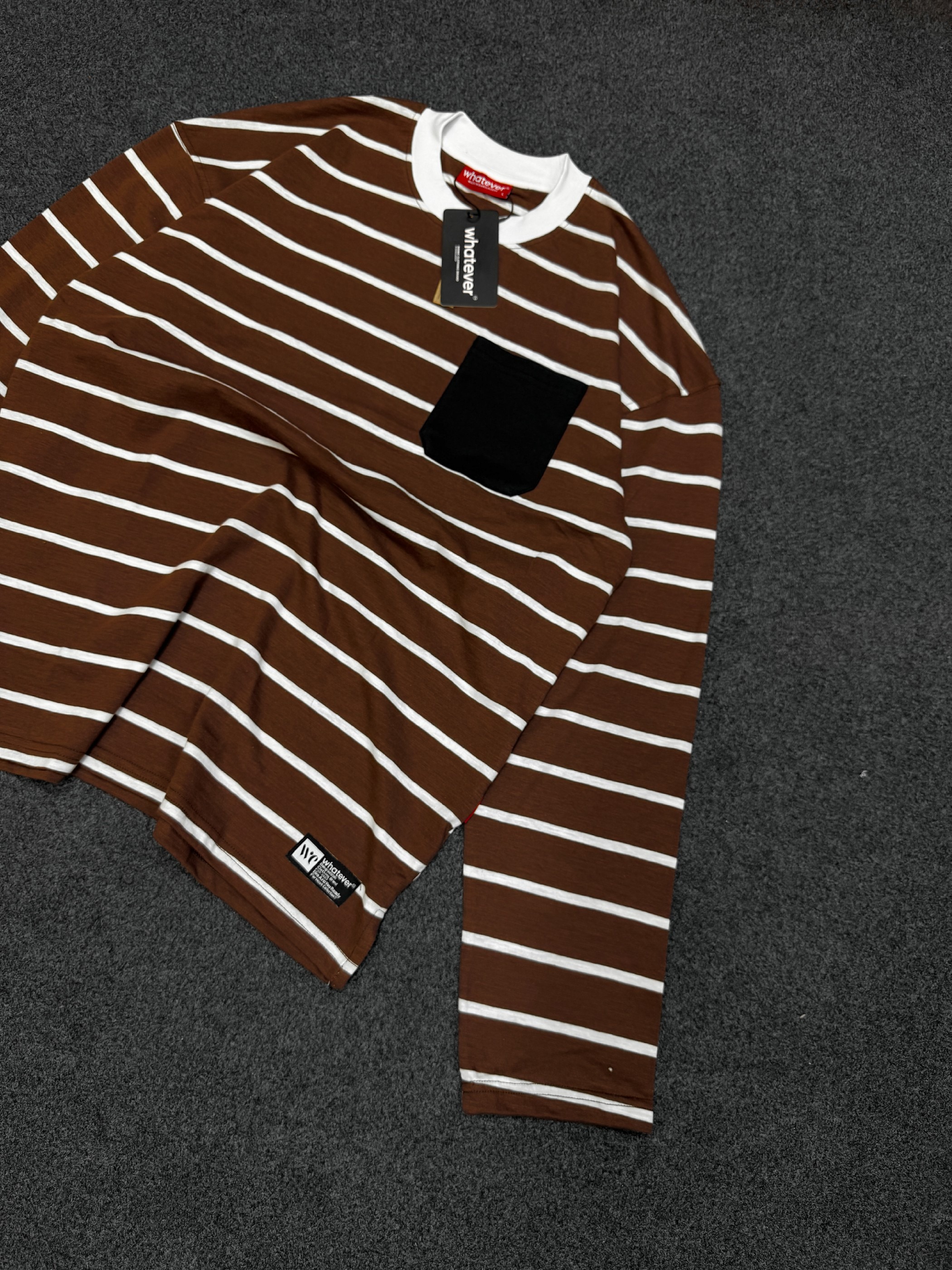 Stripe Full Sleeve T-Shirt (Coffee)_img_6