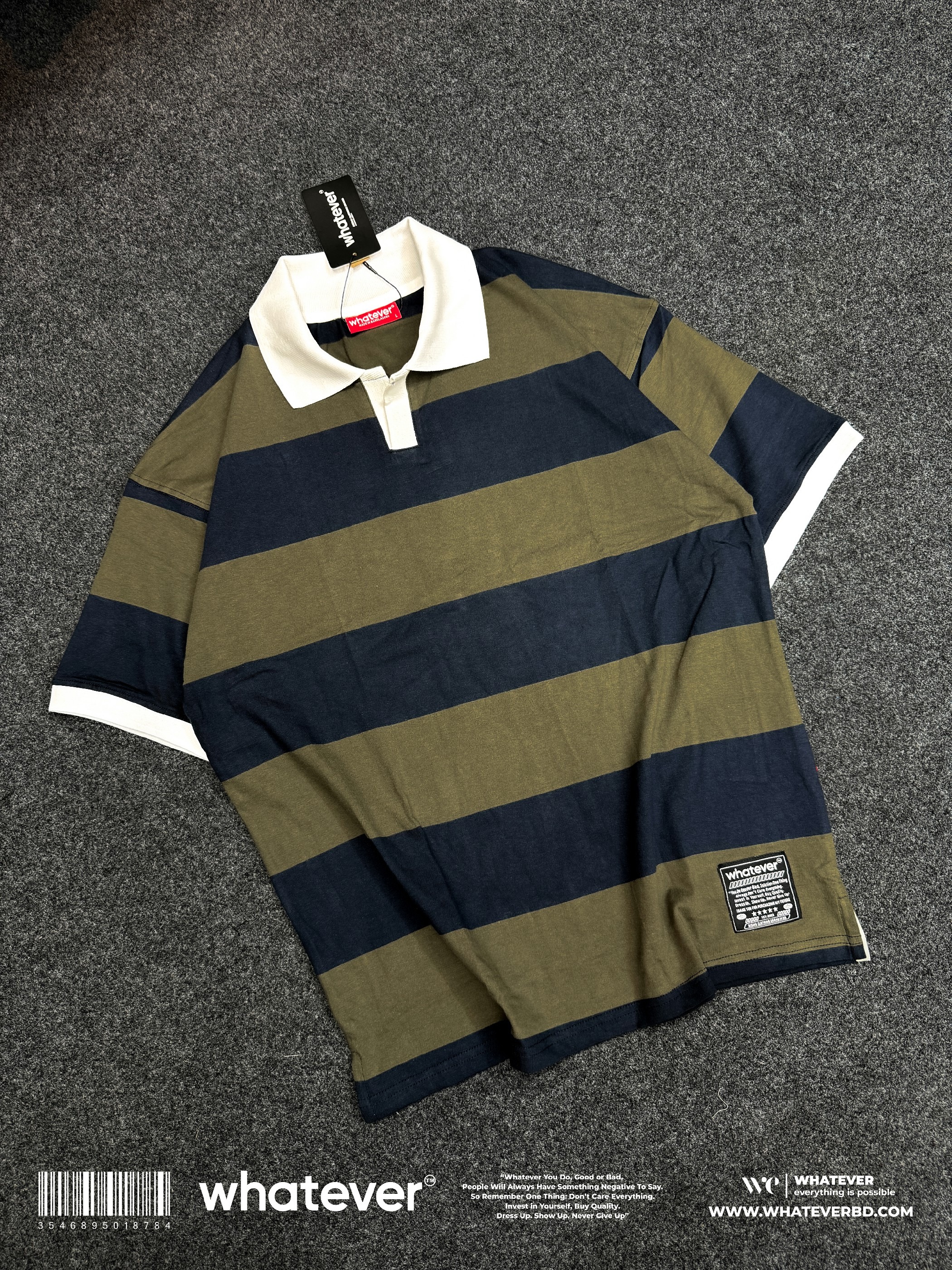 University Stripe ( Olive Black )