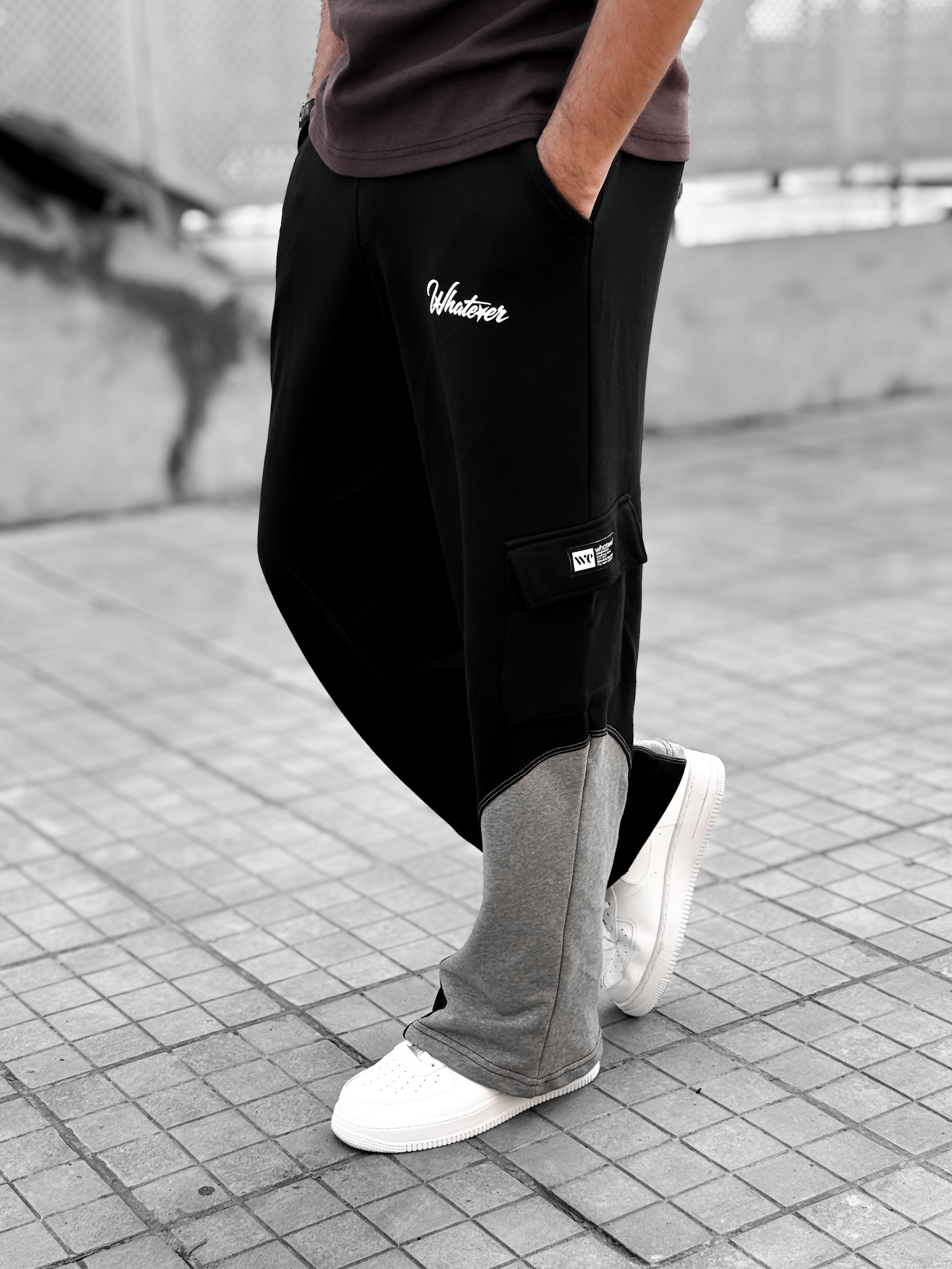 6 Pocket Contrast Oversized Baggy (Black)_img_2