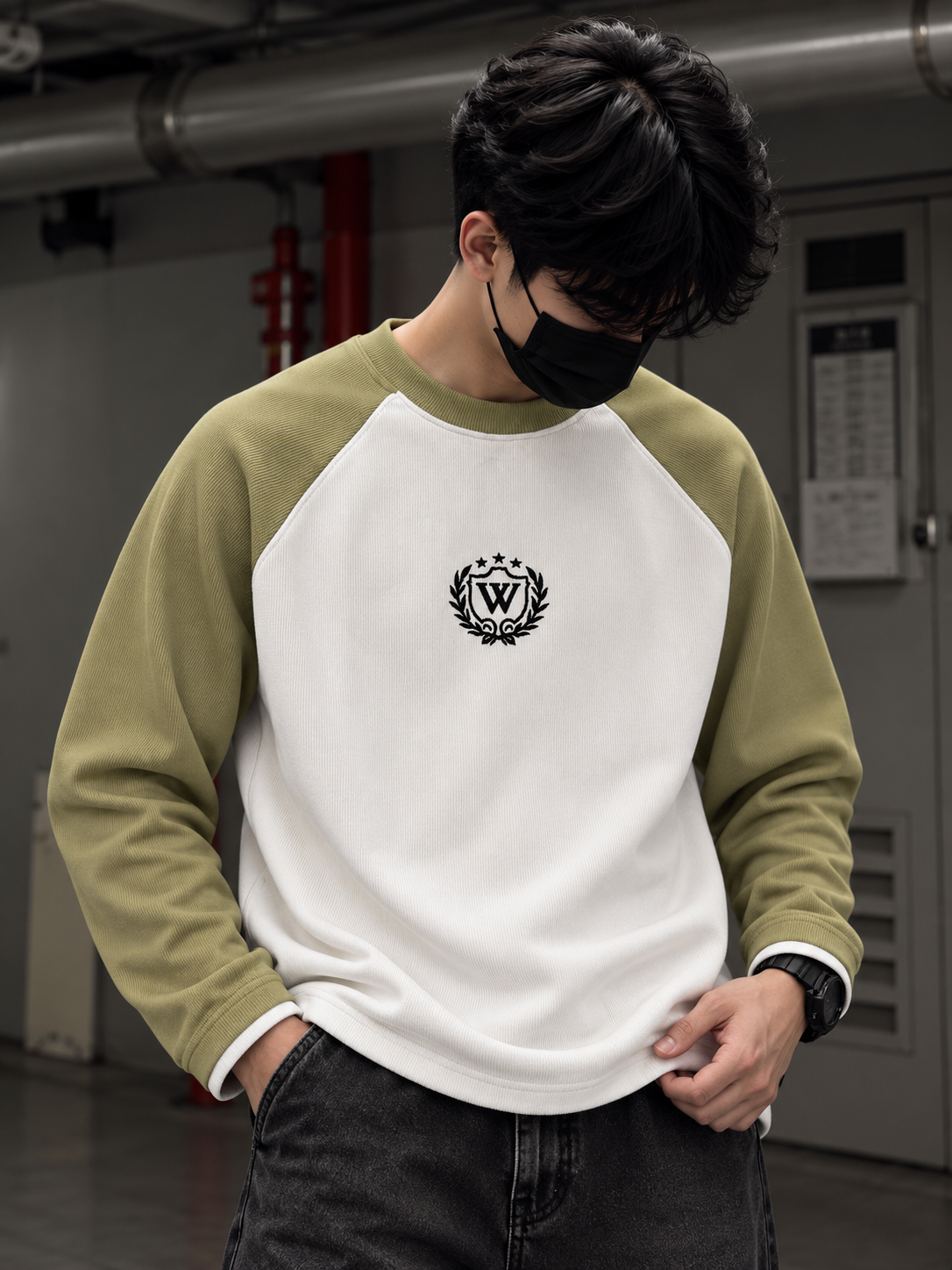 RAGLAN RIBBED (White Olive)_img_1