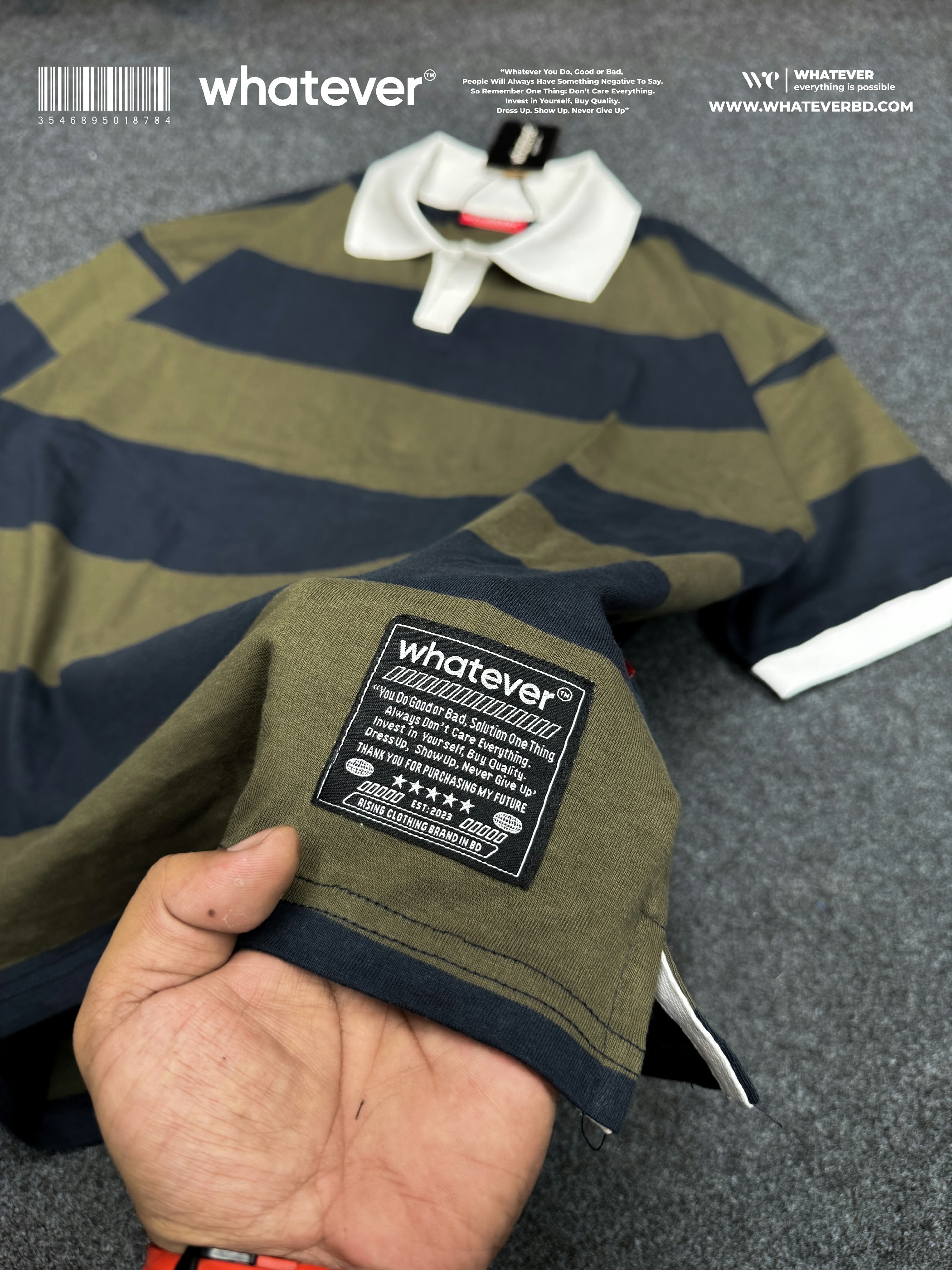 University Stripe ( Olive Black )_img_2