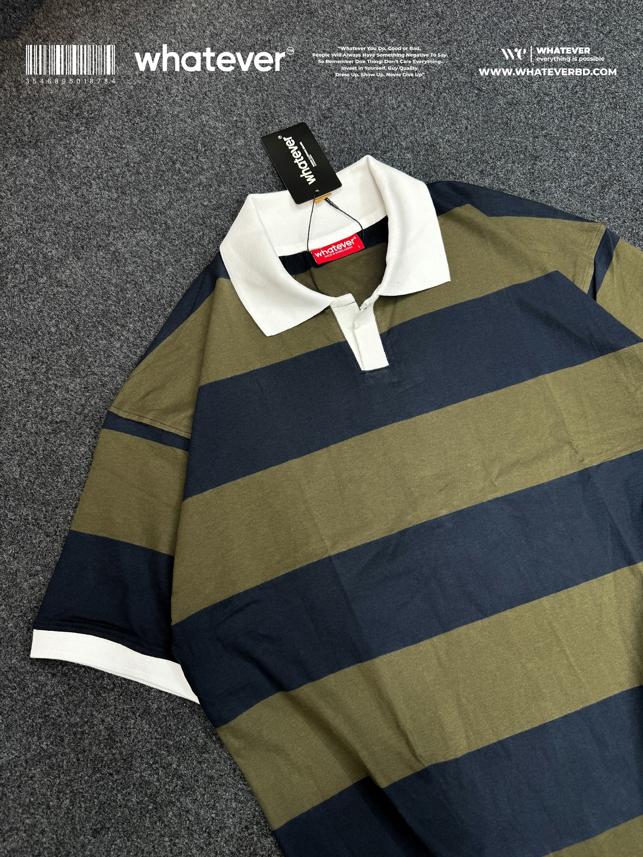 University Stripe ( Olive Black )_img_1