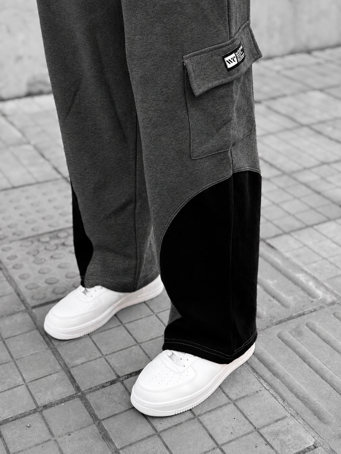 6 Pocket Contrast Oversized Baggy (Ash)_img_2